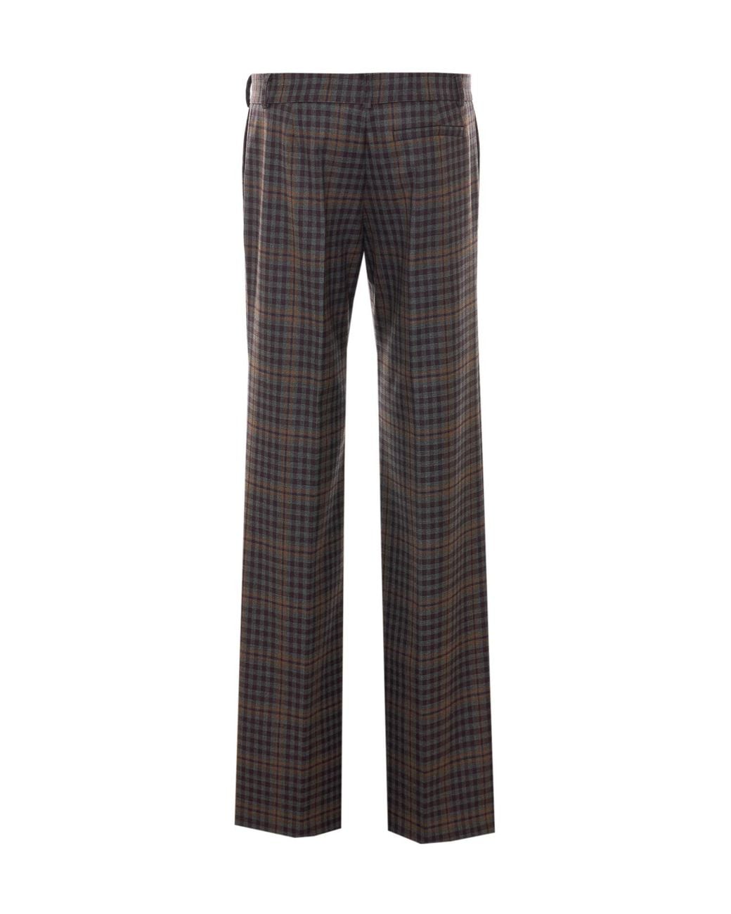 Aniye By Gray Checked Straight-Leg Pants