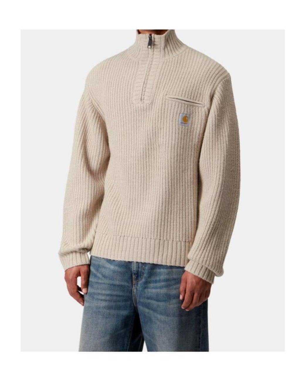Carhartt Natural Carhartt Detroit Half Zip Sweater for men