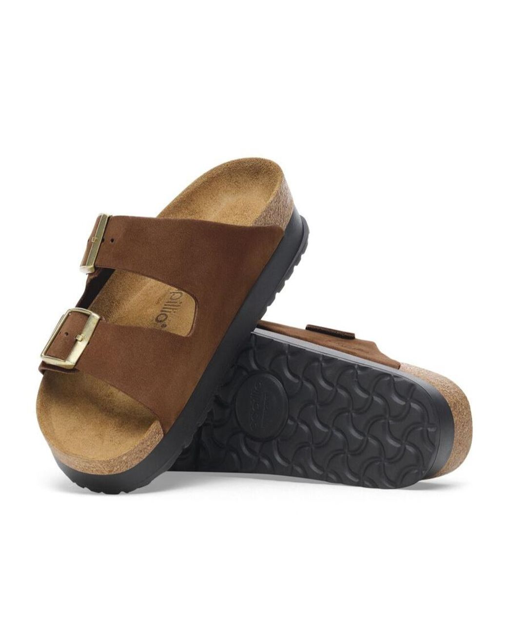 Birkenstock Brown Arizona Pap Flex Platform Sandals