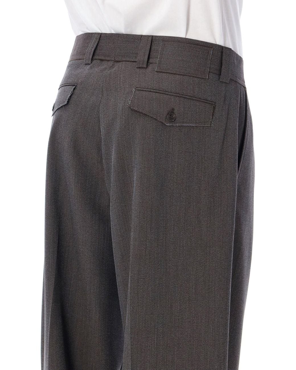mfpen Gray Patch Wide-Leg Pants for men