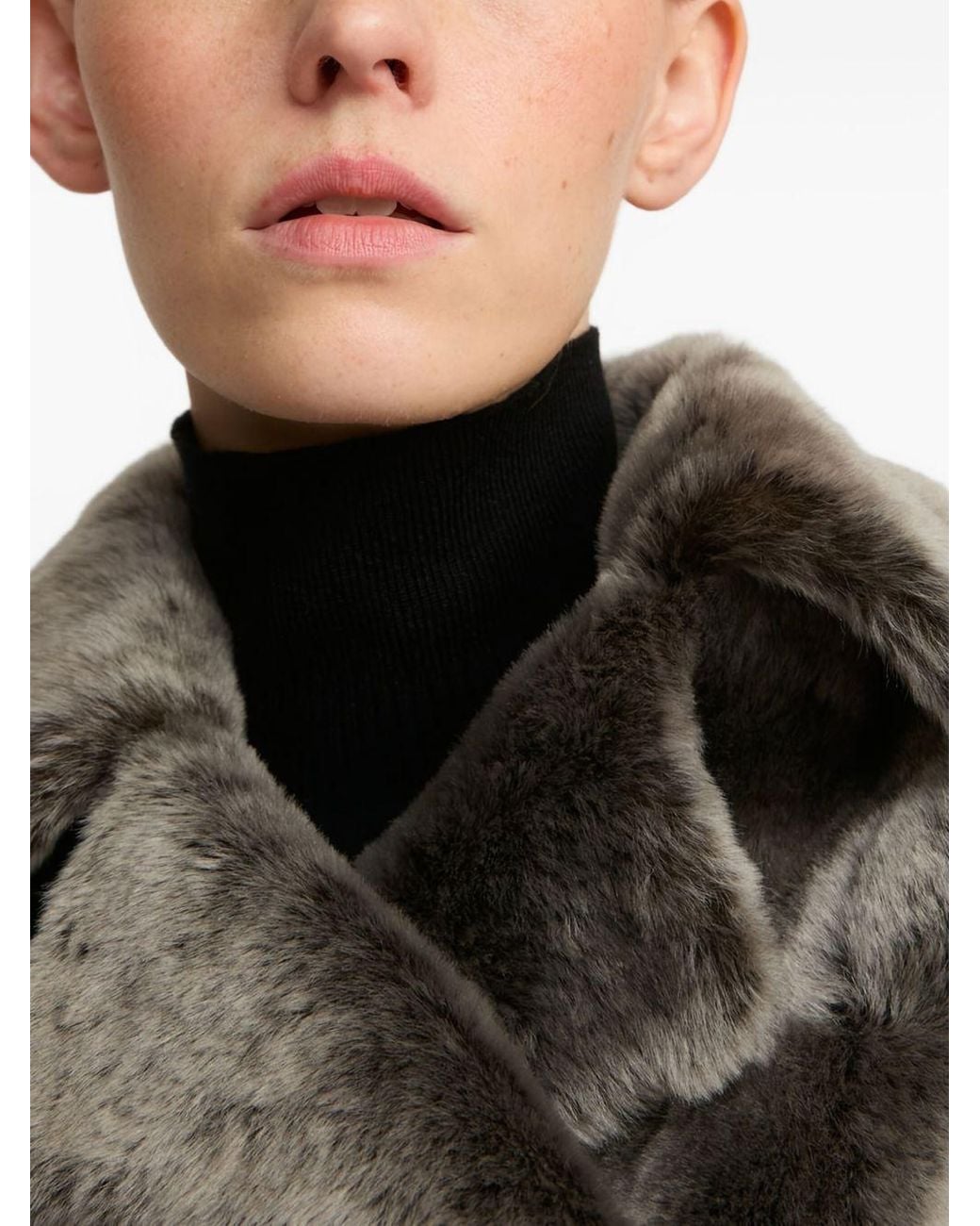 Yves Salomon Green Shearling Pea Jacket