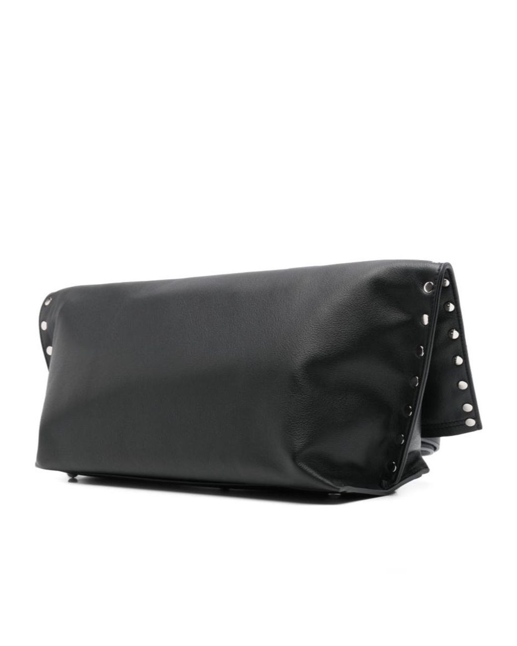 Zanellato Gray Medium-Sized Studded Handbag