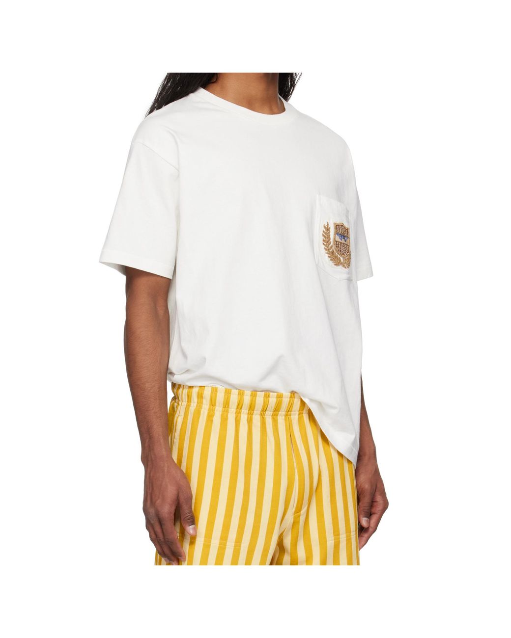 Bode White Cotton T-Shirt for men