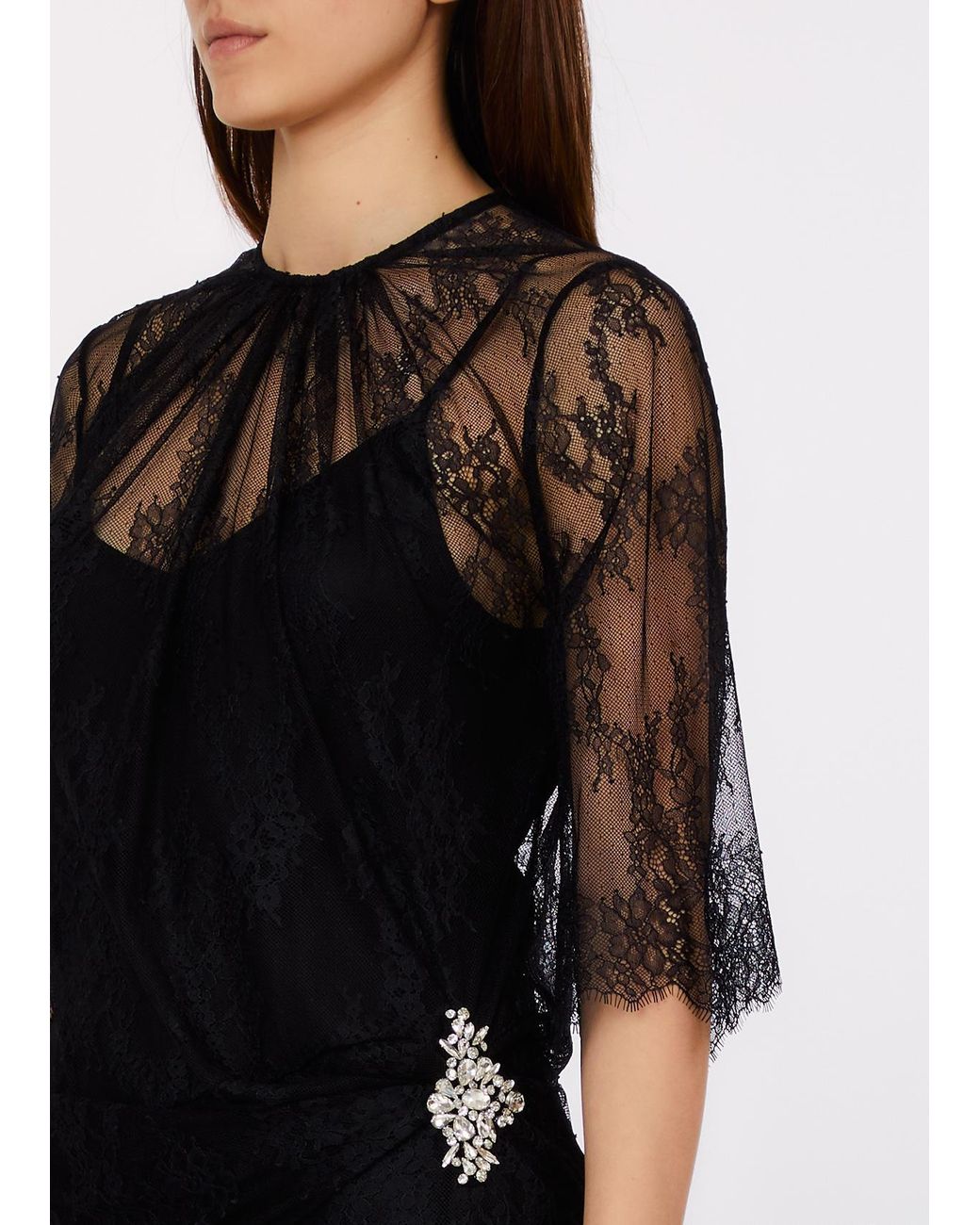 Liu Jo Black Laced Mini Dress