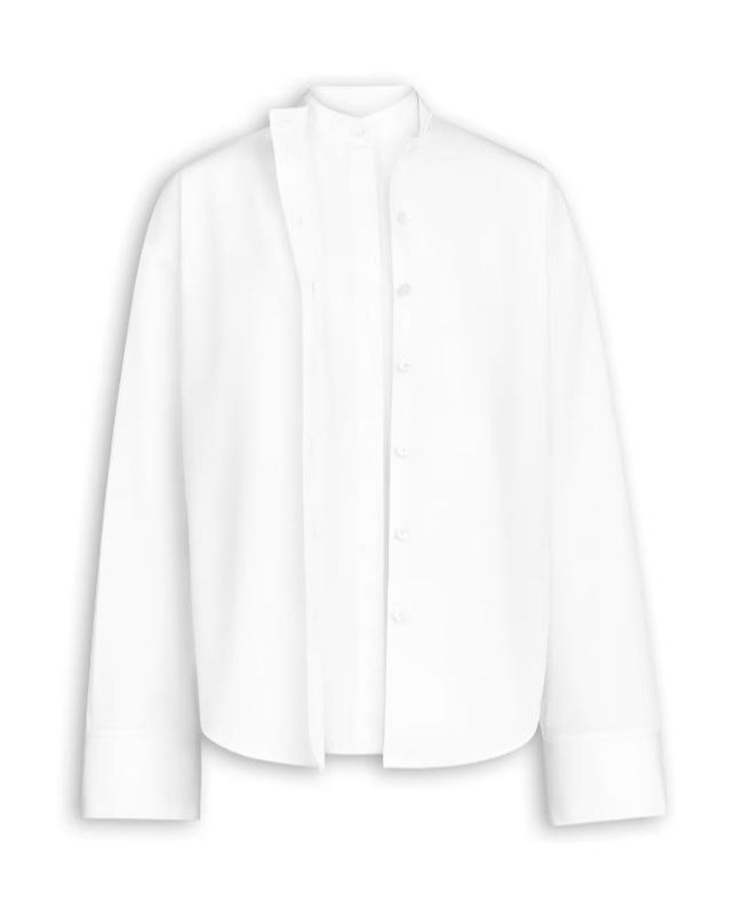 Alaïa White Alaïa Layered Poplin Shirt