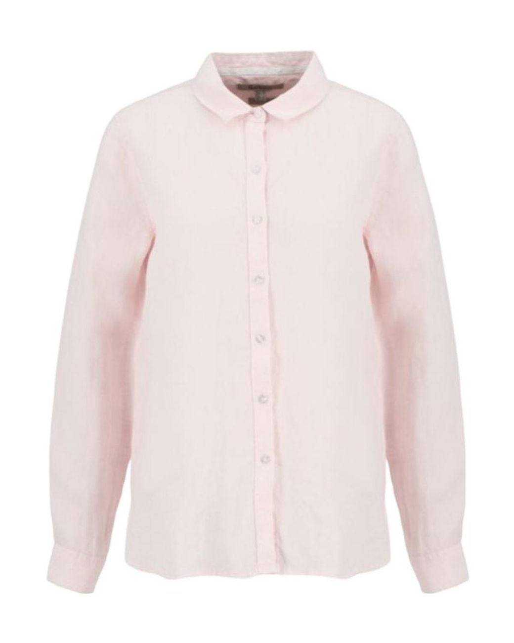 Barbour Pink Marine Relaxed Linen Shirt