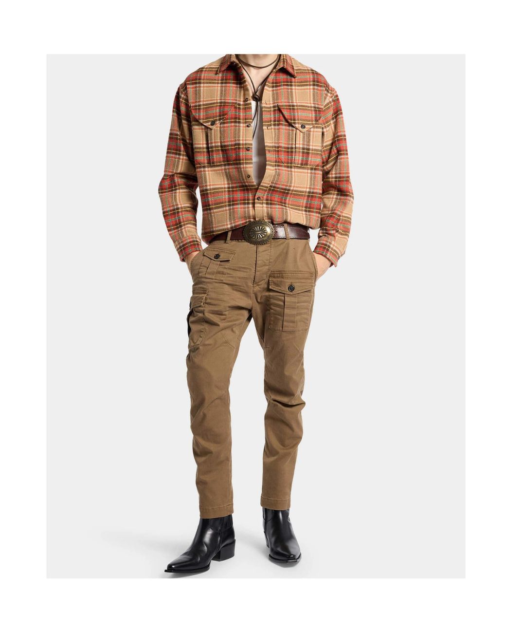 DSquared² Natural Chino Cargo Pants for men