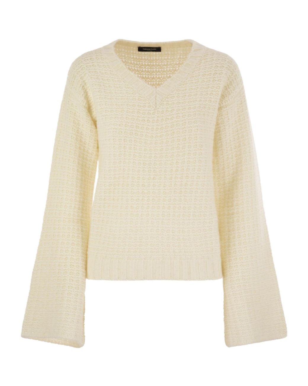 Fabiana Filippi Natural V-Neck Sweater
