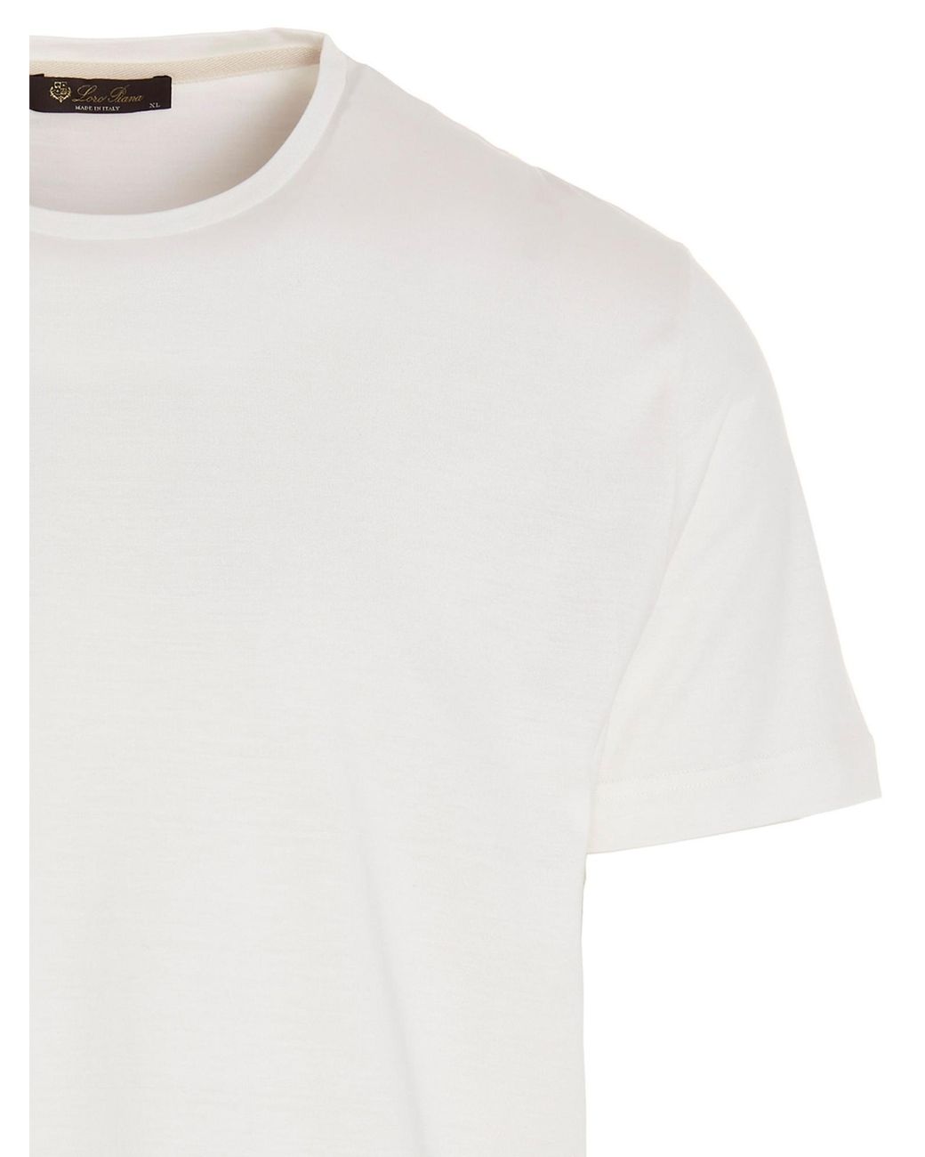 Loro Piana White Short-Sleeved Crewneck T-Shirt for men