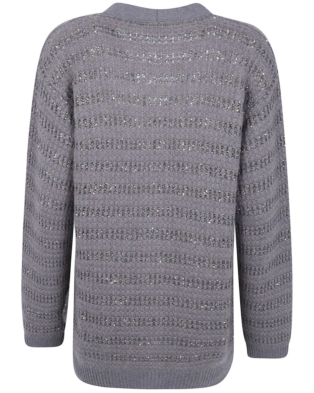 Fabiana Filippi Gray Long-Sleeve Cardigan