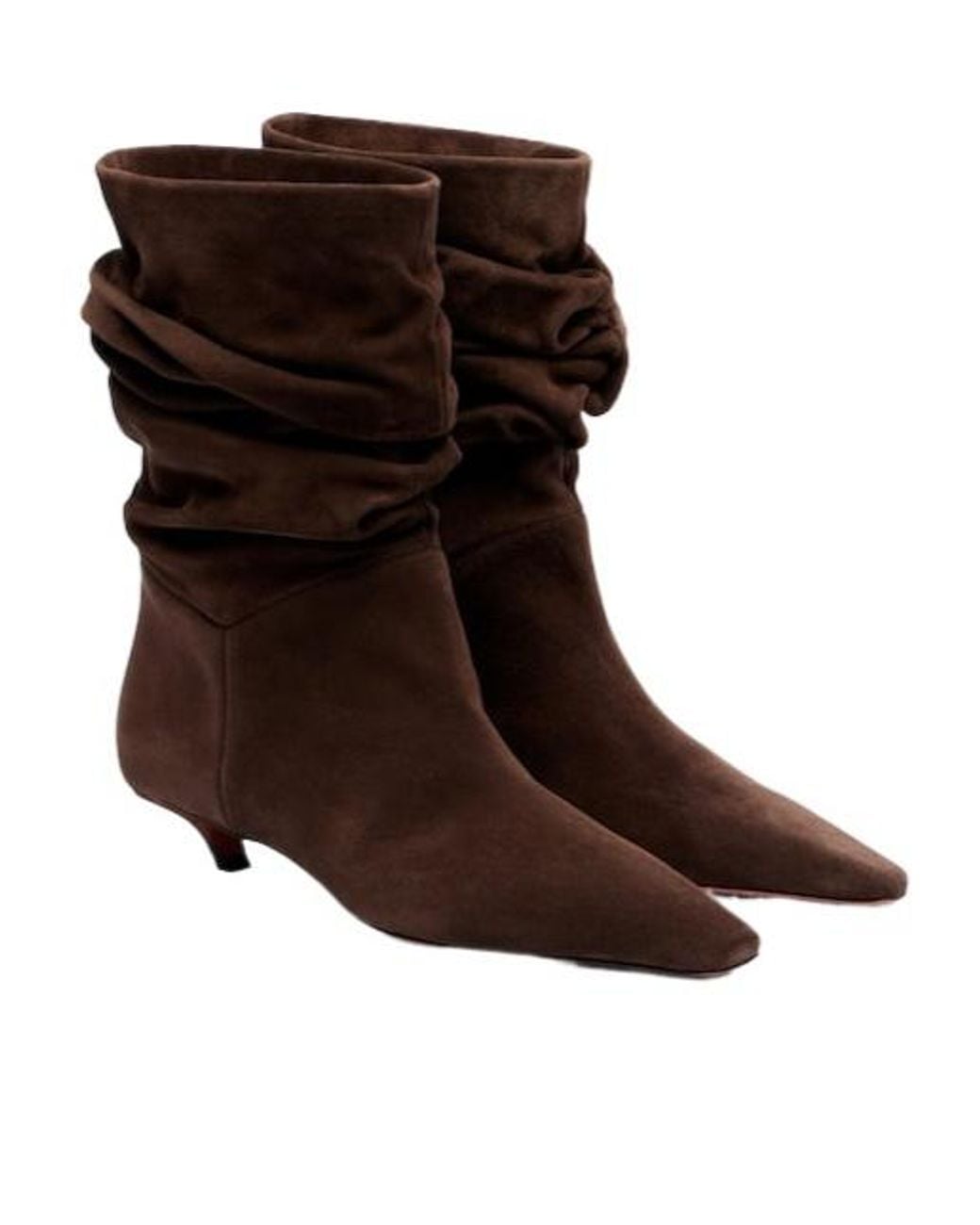 AMINA MUADDI Brown Suede Ankle Boots