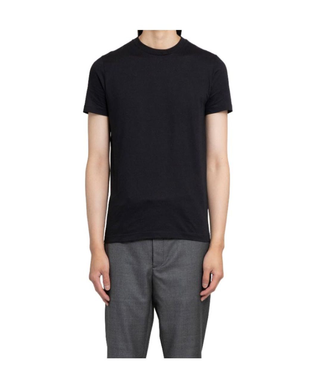 Prada Black Three-Piece Cotton Knitted T-Shirt for men