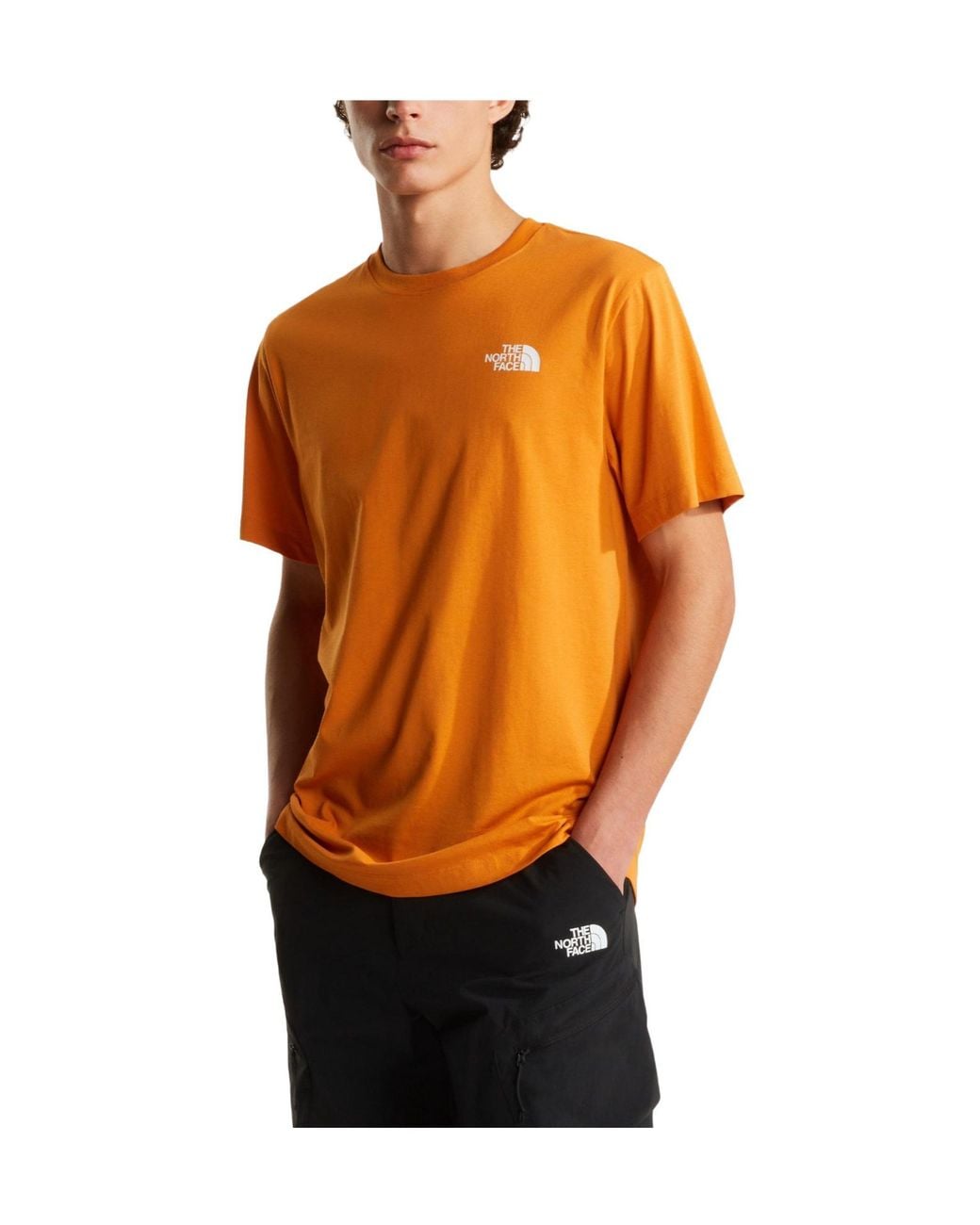 The North Face Orange Regular Fit T-Shirt for men