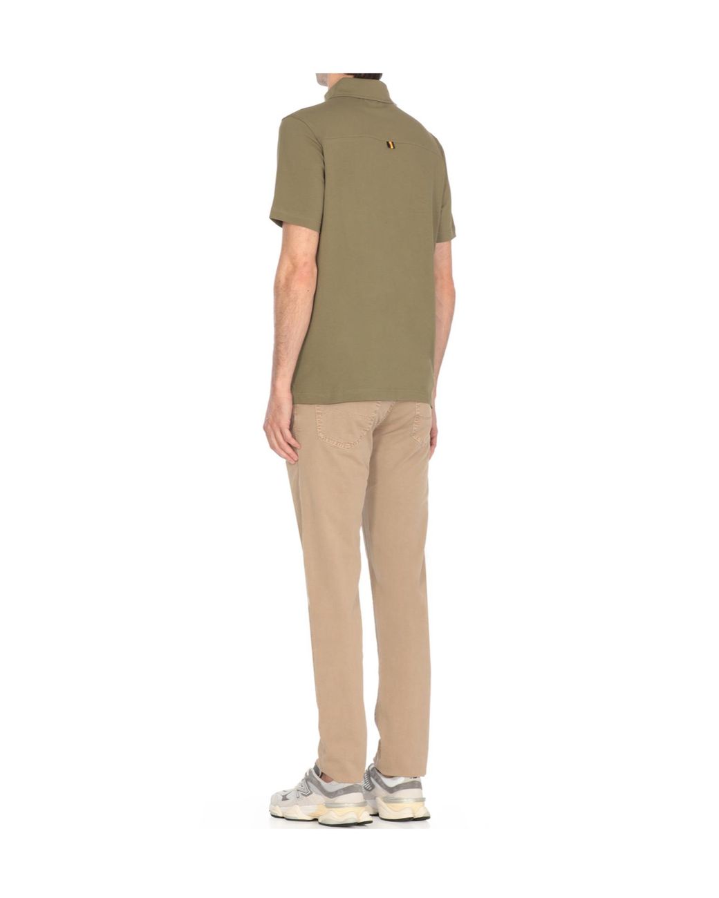 K-Way Green Vincelle Light Stretch Jersey Polo Shirt for men
