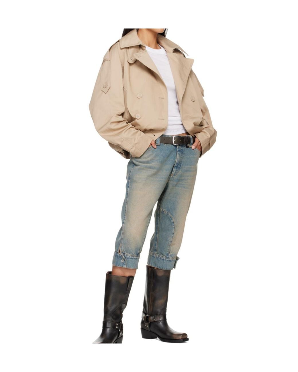 OPEN YY White Snap Western Belt