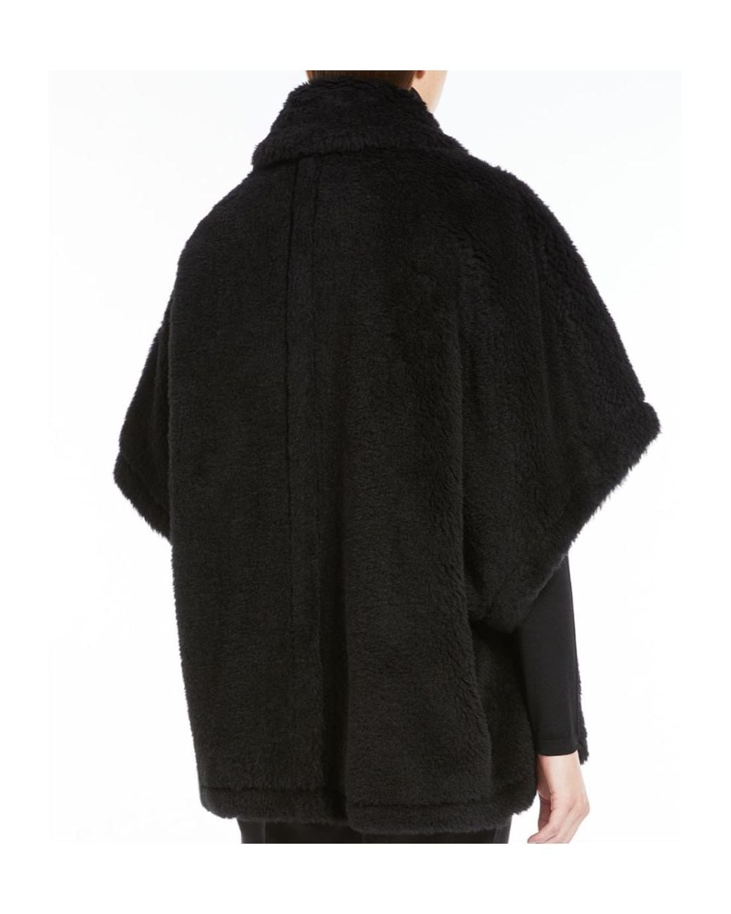 Max Mara Black Teddy Cape