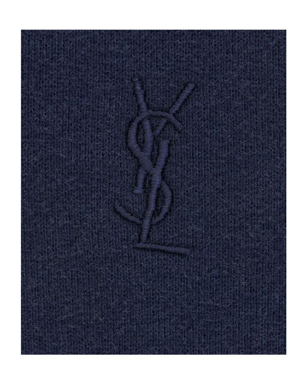 Saint Laurent Blue Cotton Cassandre Hoodie For for men