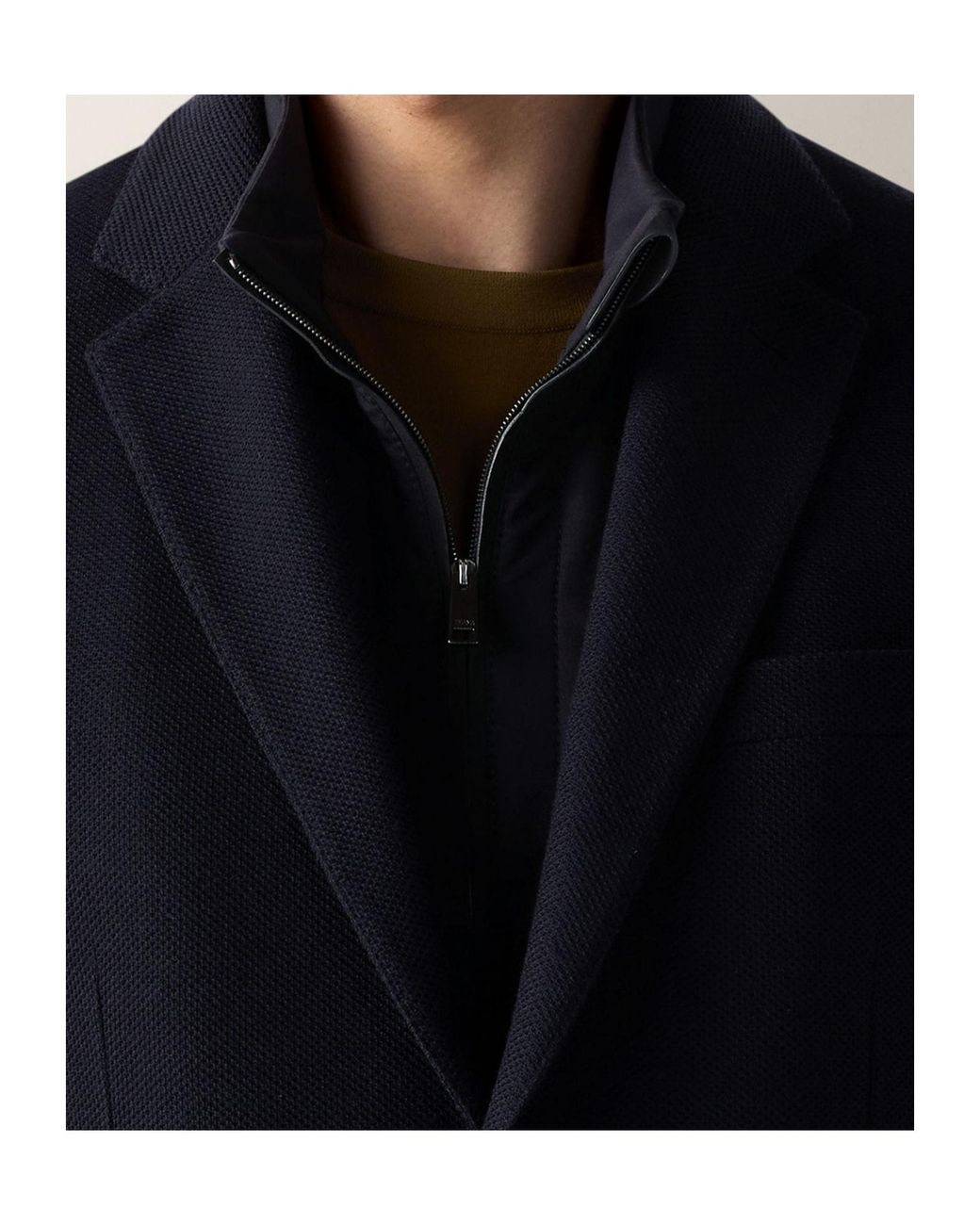 Zegna Blue Flap-Pocket Blazer for men