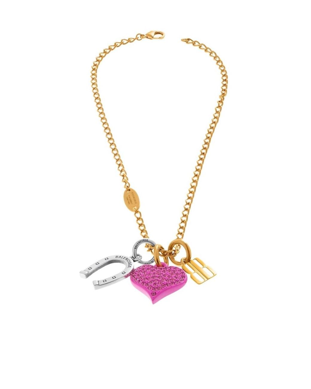 Balenciaga Pink Carousel Horseshoe Collector Necklace