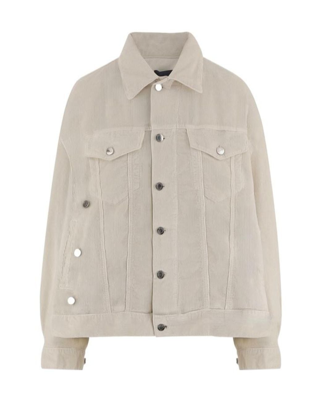 Haikure Natural Ribbed Button-Up Jacket