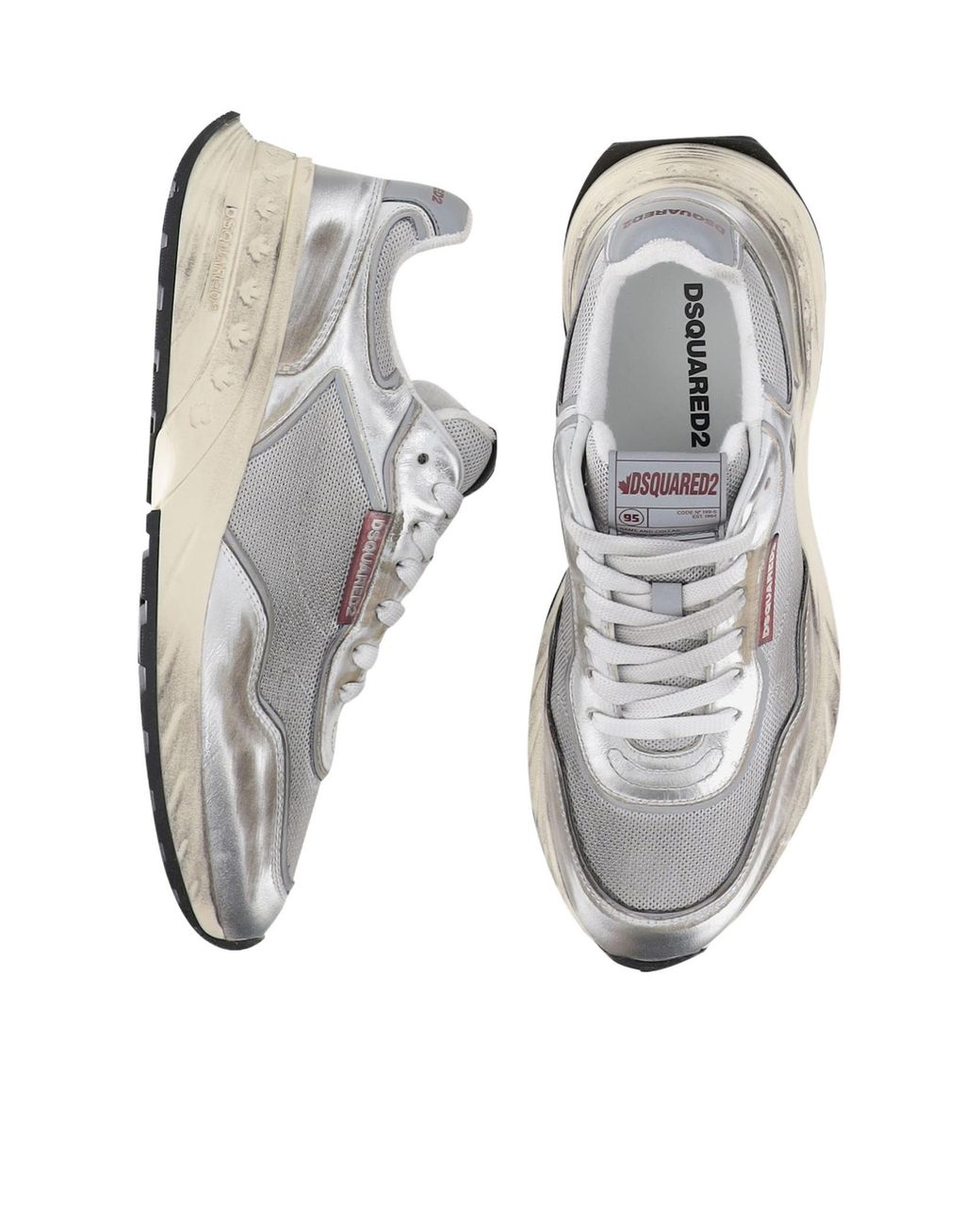 DSquared² Gray Sprinter Lace-Up Sneakers for men