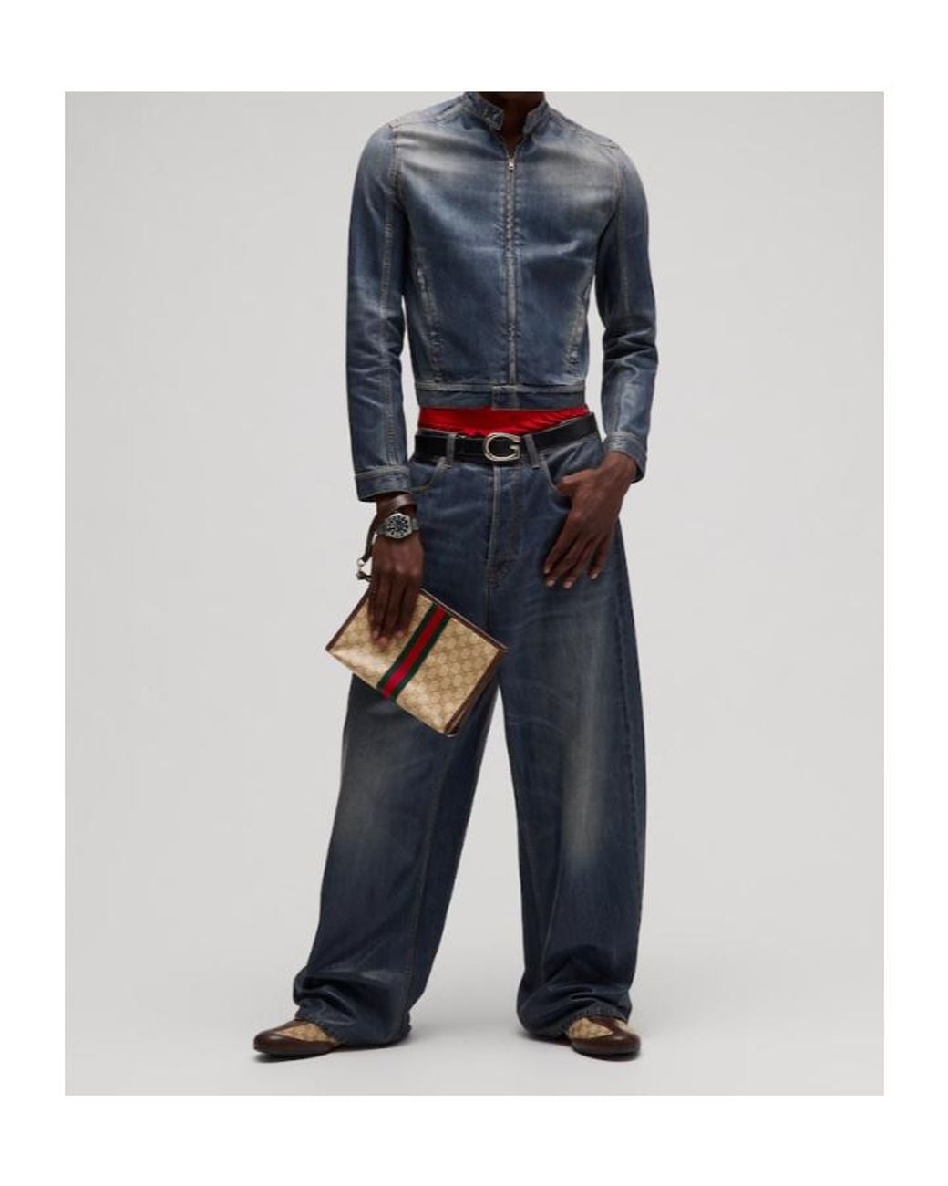 Gucci Natural Pouch With Web for men