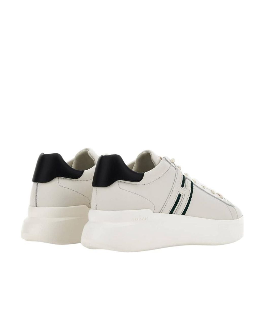 Hogan White H580 Lace-Up Sneakers for men
