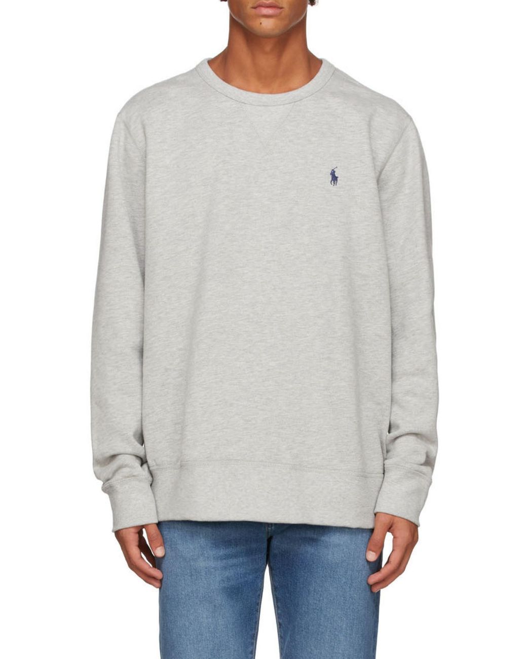 Polo Ralph Lauren White Logo Embroidered Sweatshirt for men