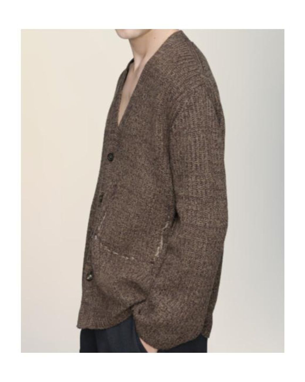 Maison Margiela Brown Wool Cardigan for men