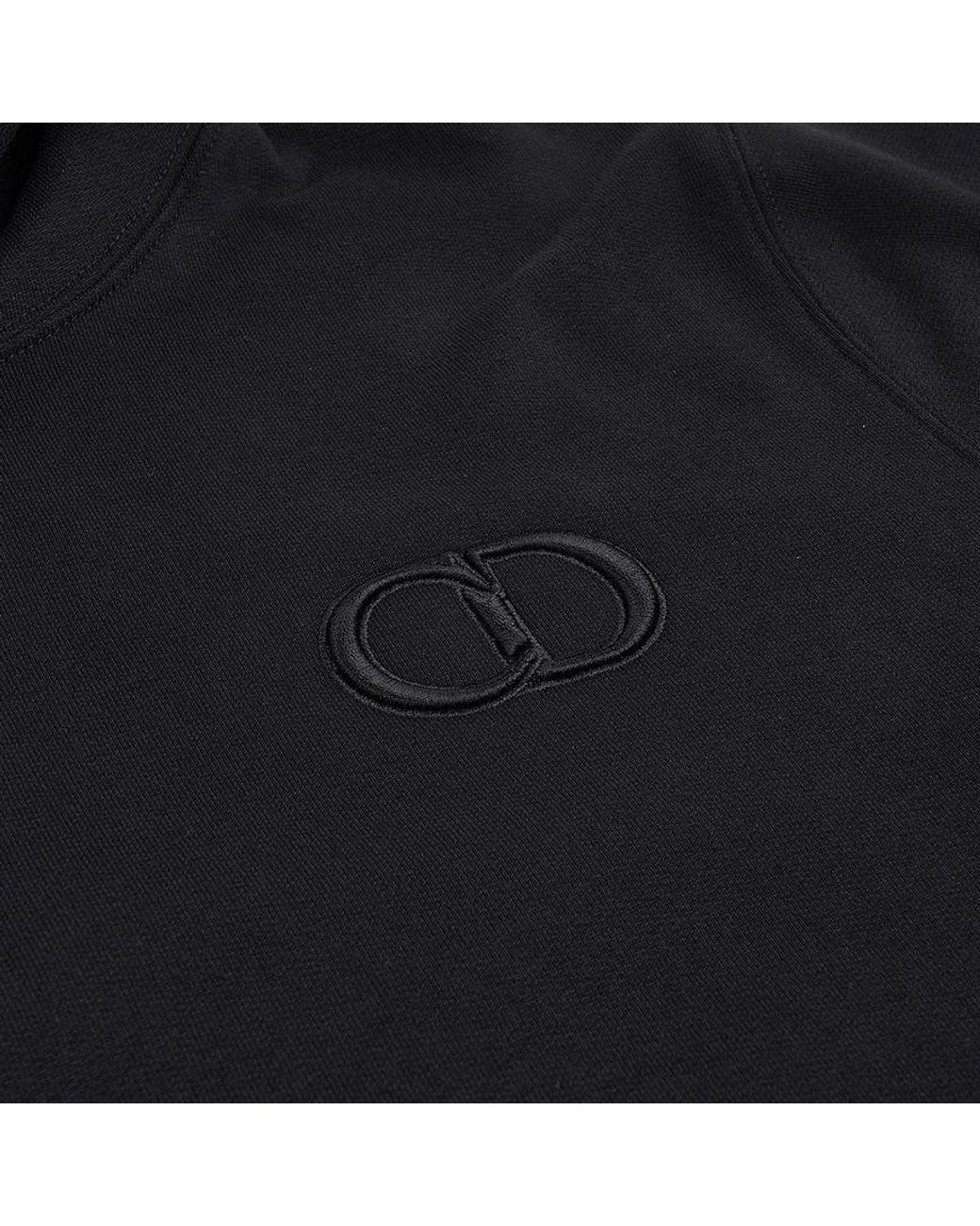 Dior Black Homme Cd Icon Drawstring Hoodie for men