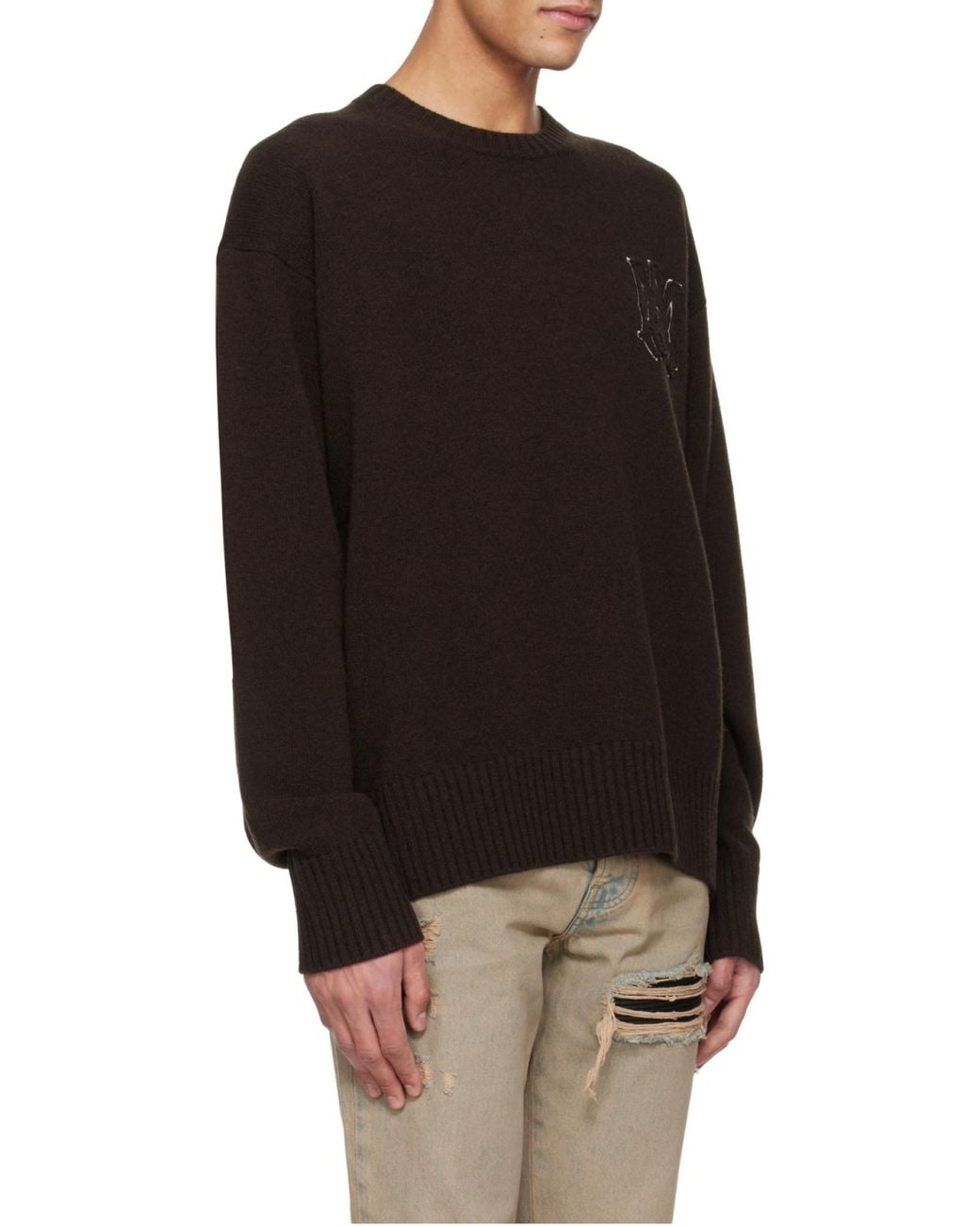 Amiri Brown Ma Sweater for men