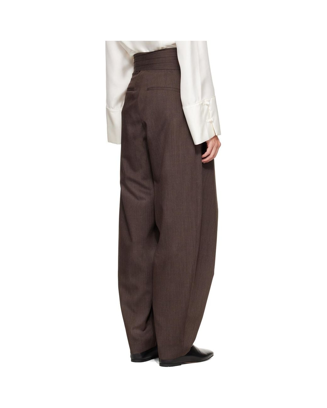 Rohe Brown Sarong Knot Trousers