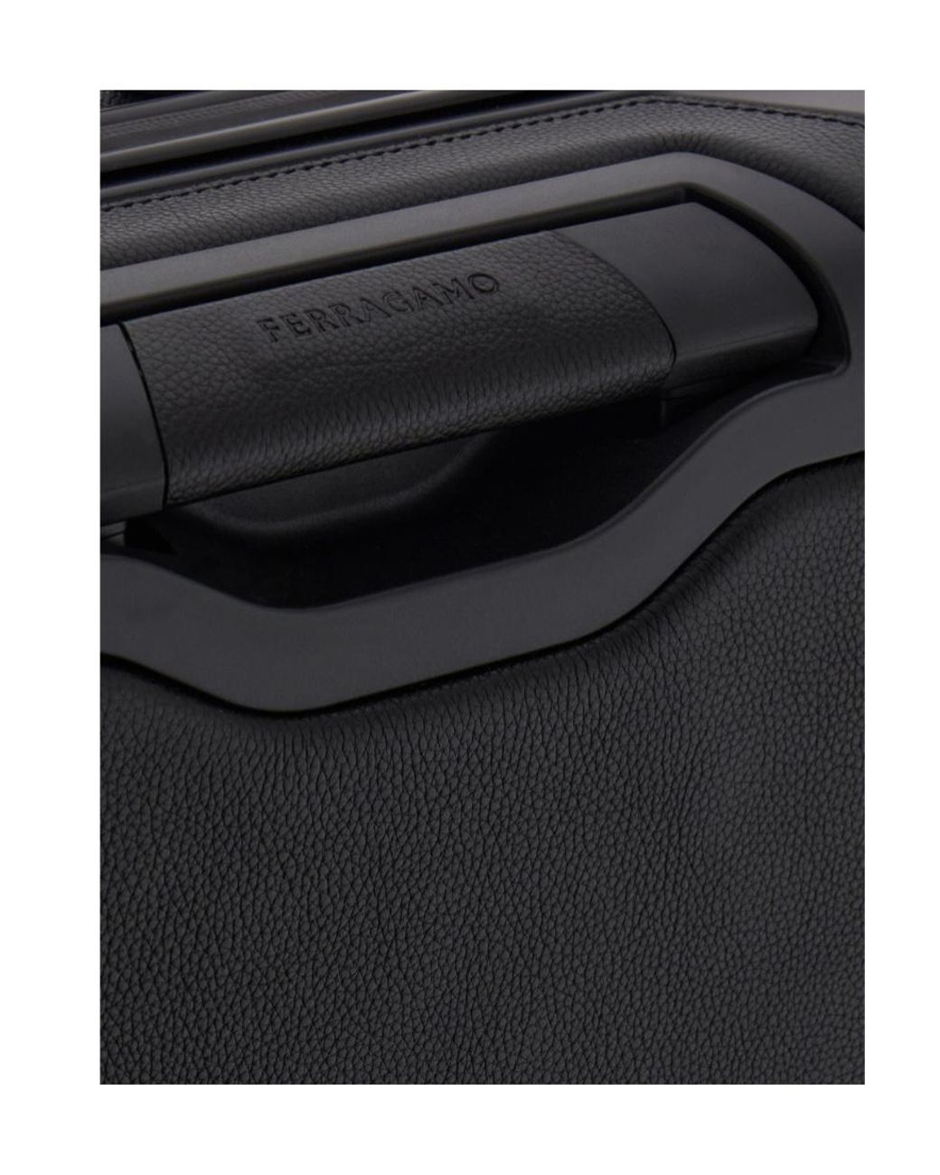 Ferragamo Black Embossed Ferragamo Monogram Hand Luggage for men