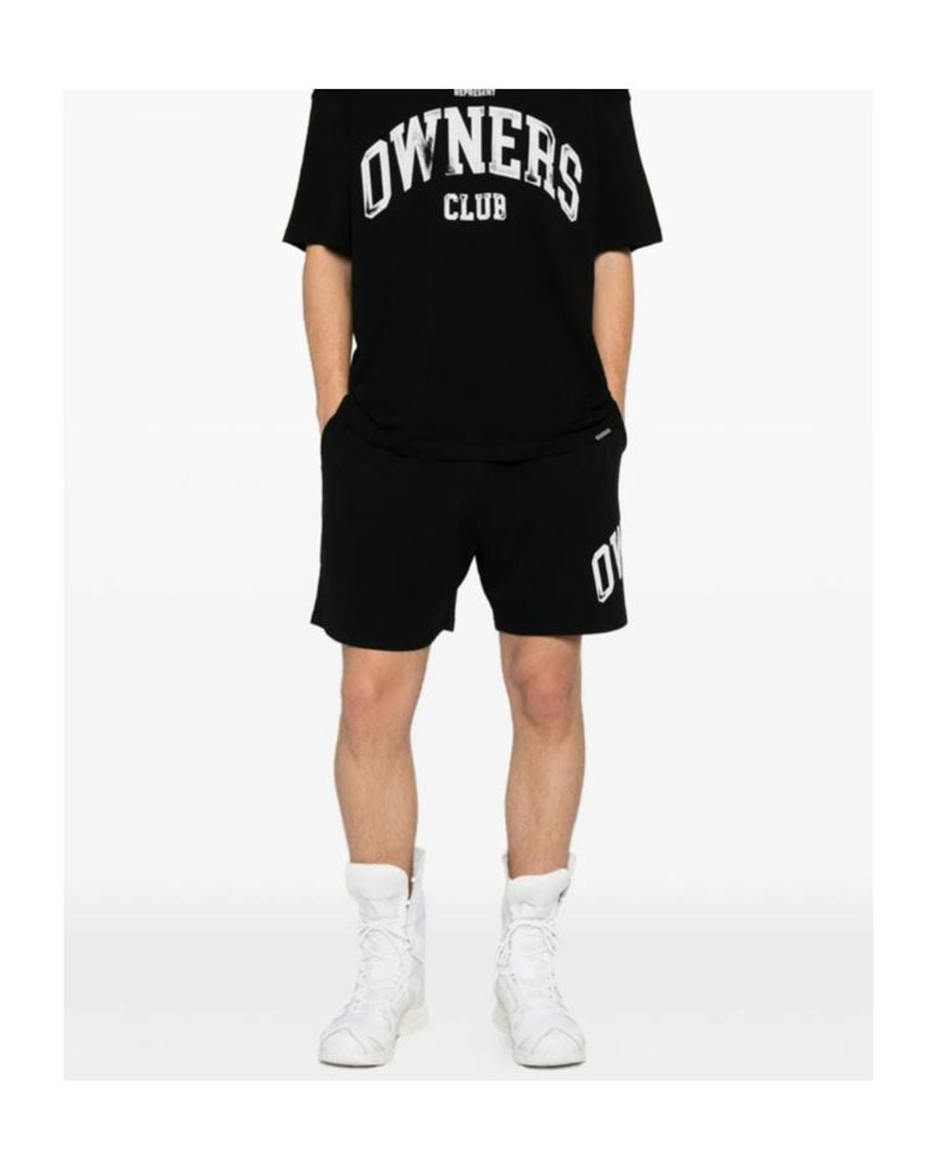 Represent Black Owners Logo-Print Shorts for men