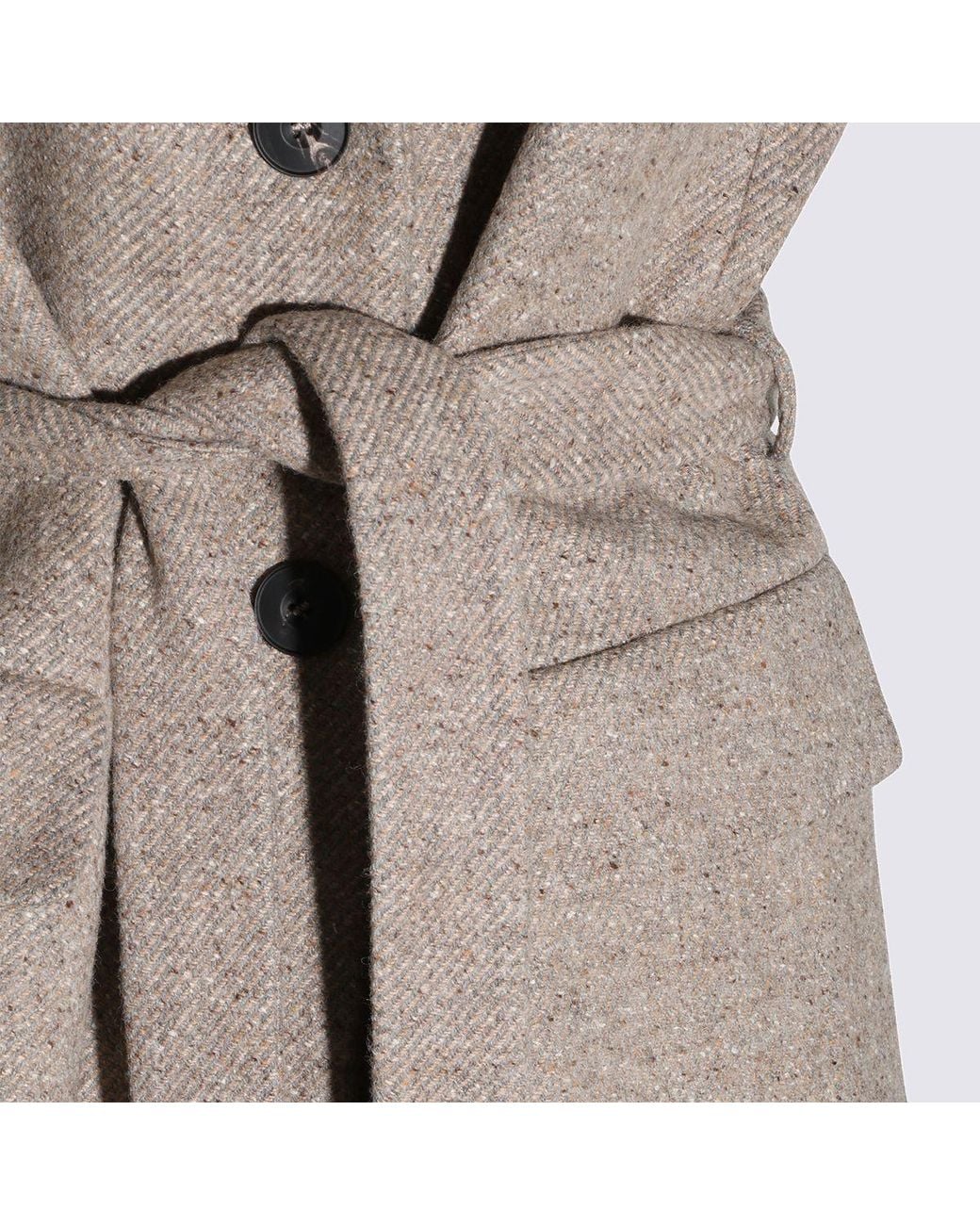 Antonelli Gray Belted Sleeveless Jacket