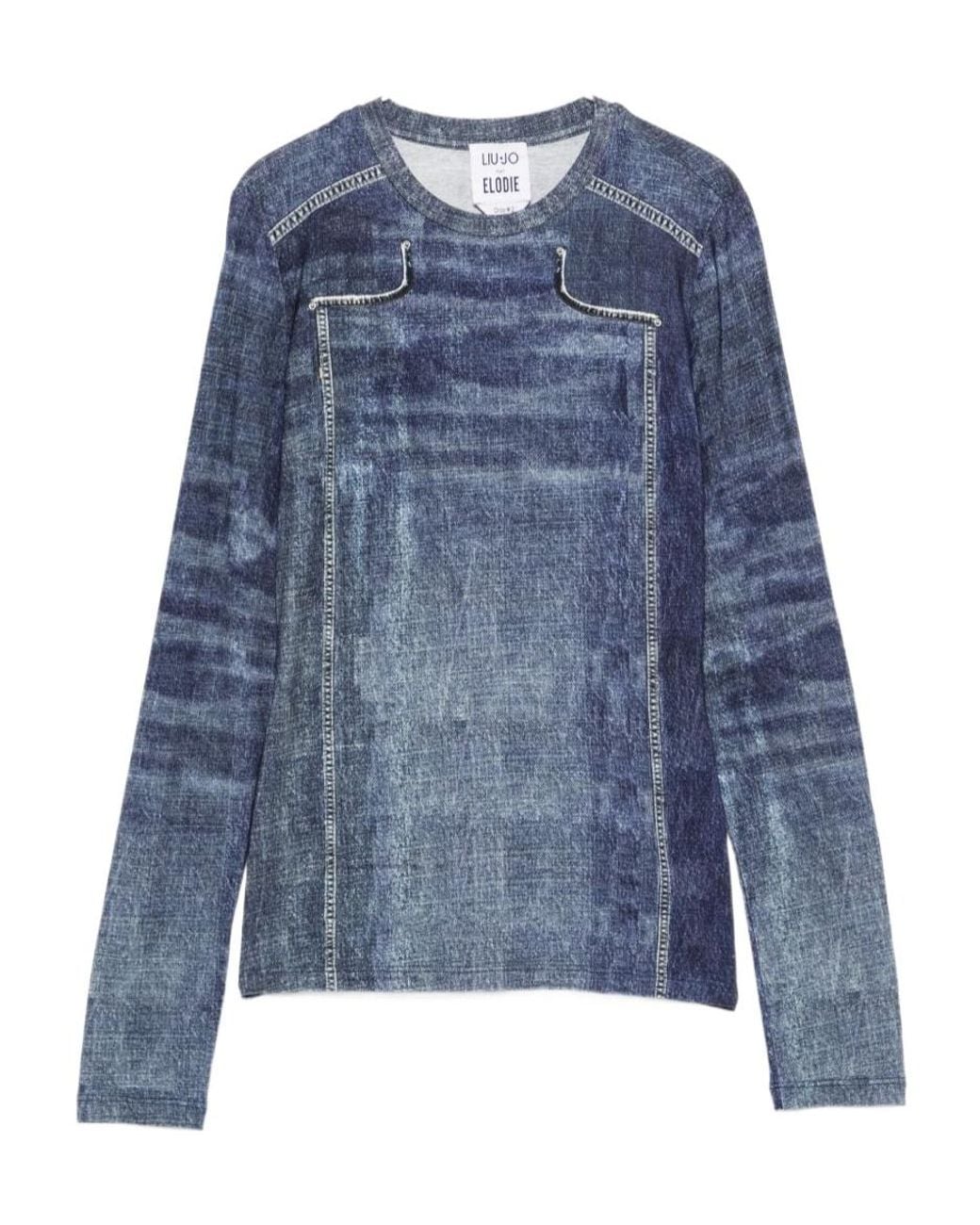 Liu Jo Blue Printed T-Shirt
