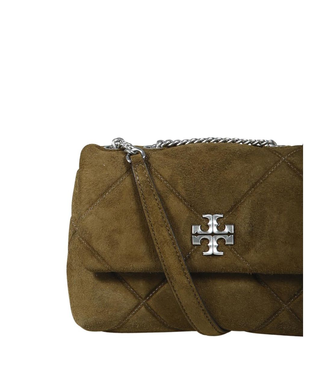 Tory Burch Green Kira Quilt Small Convertible Shoulder Bag