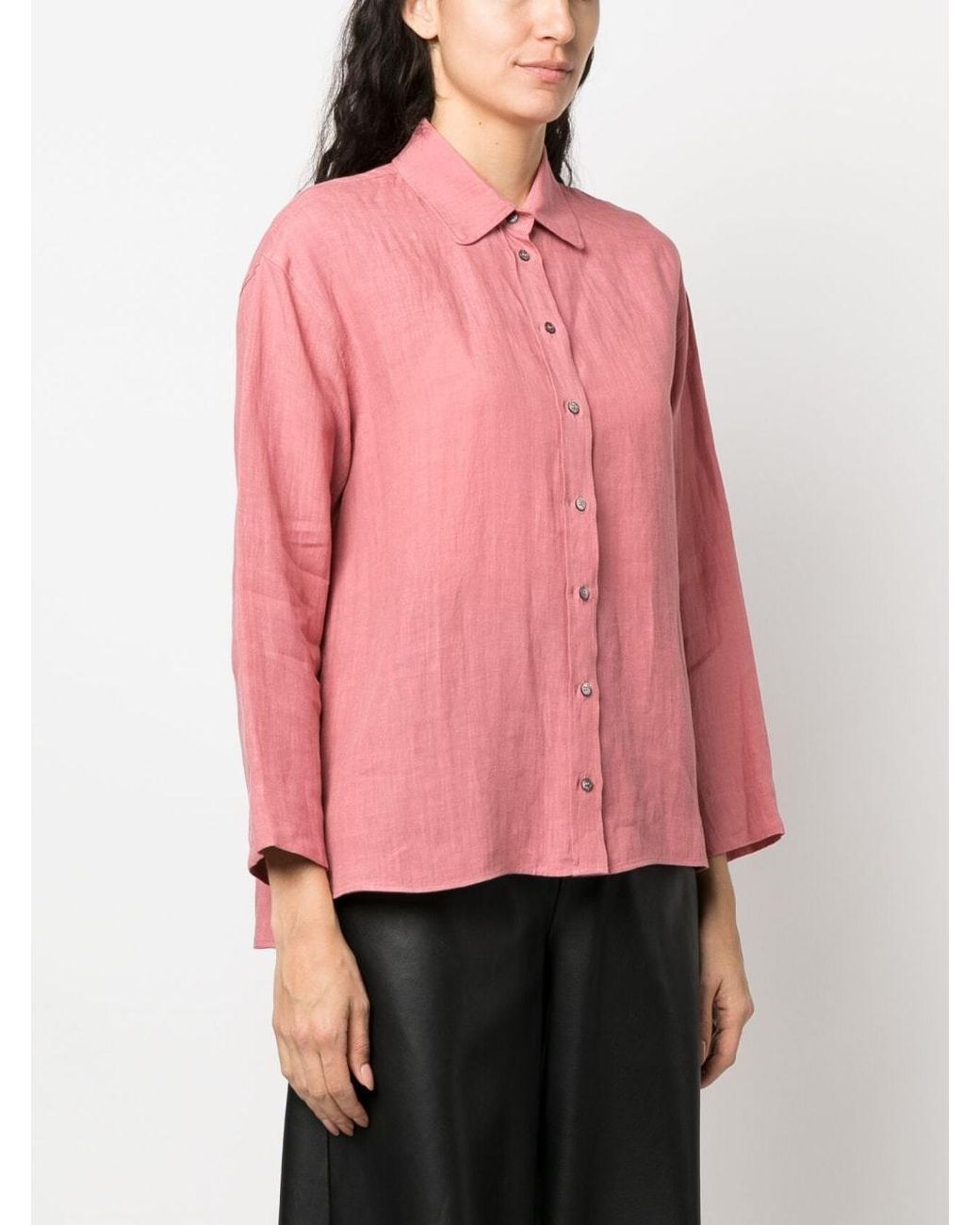 Max Mara Pink 'S Buttoned Long-Sleeved Shirt