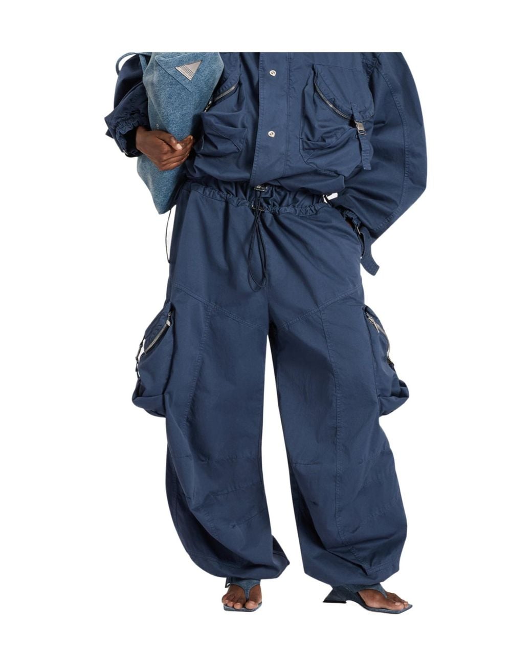The Attico Blue The Oversized Parachute Cargo Pants