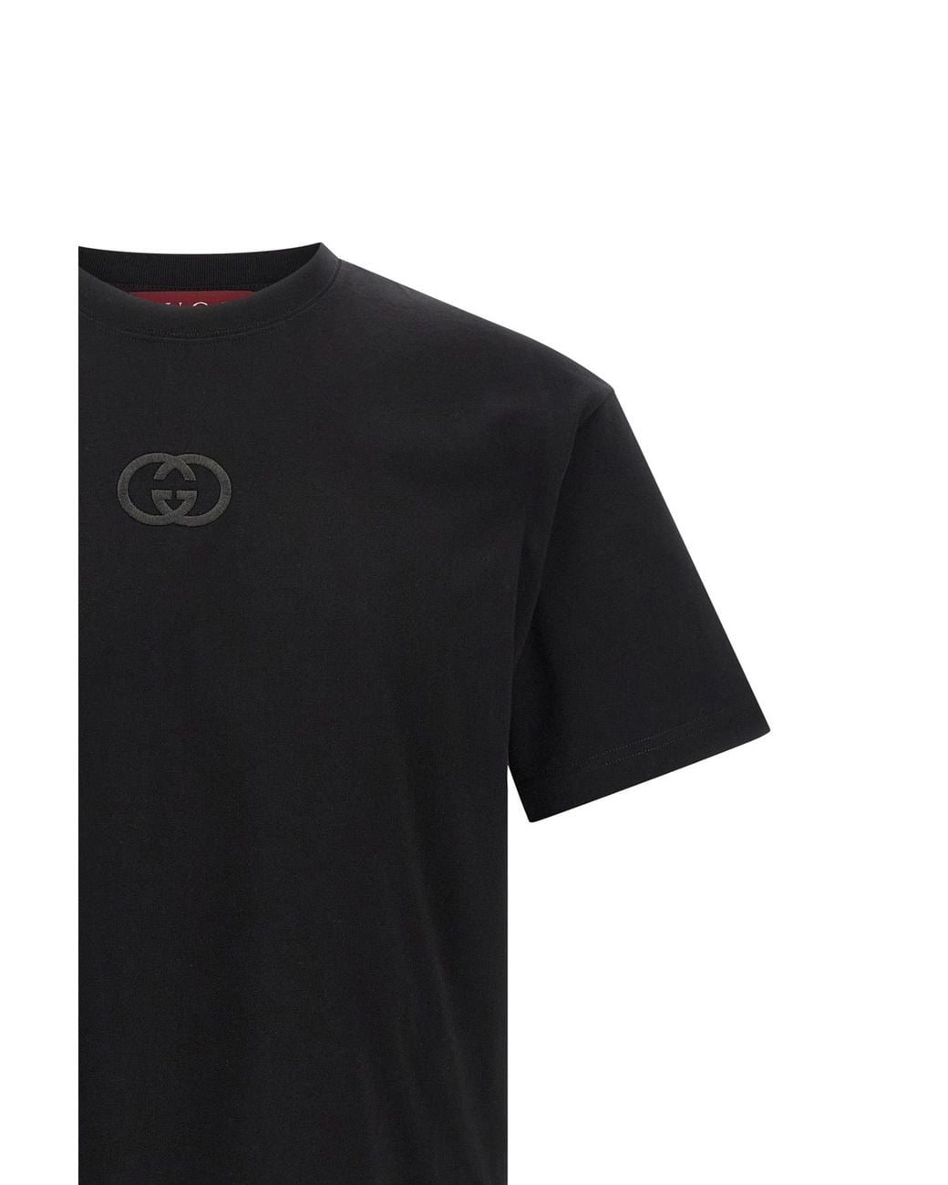 Gucci Black Cotton Jersey T-Shirt for men