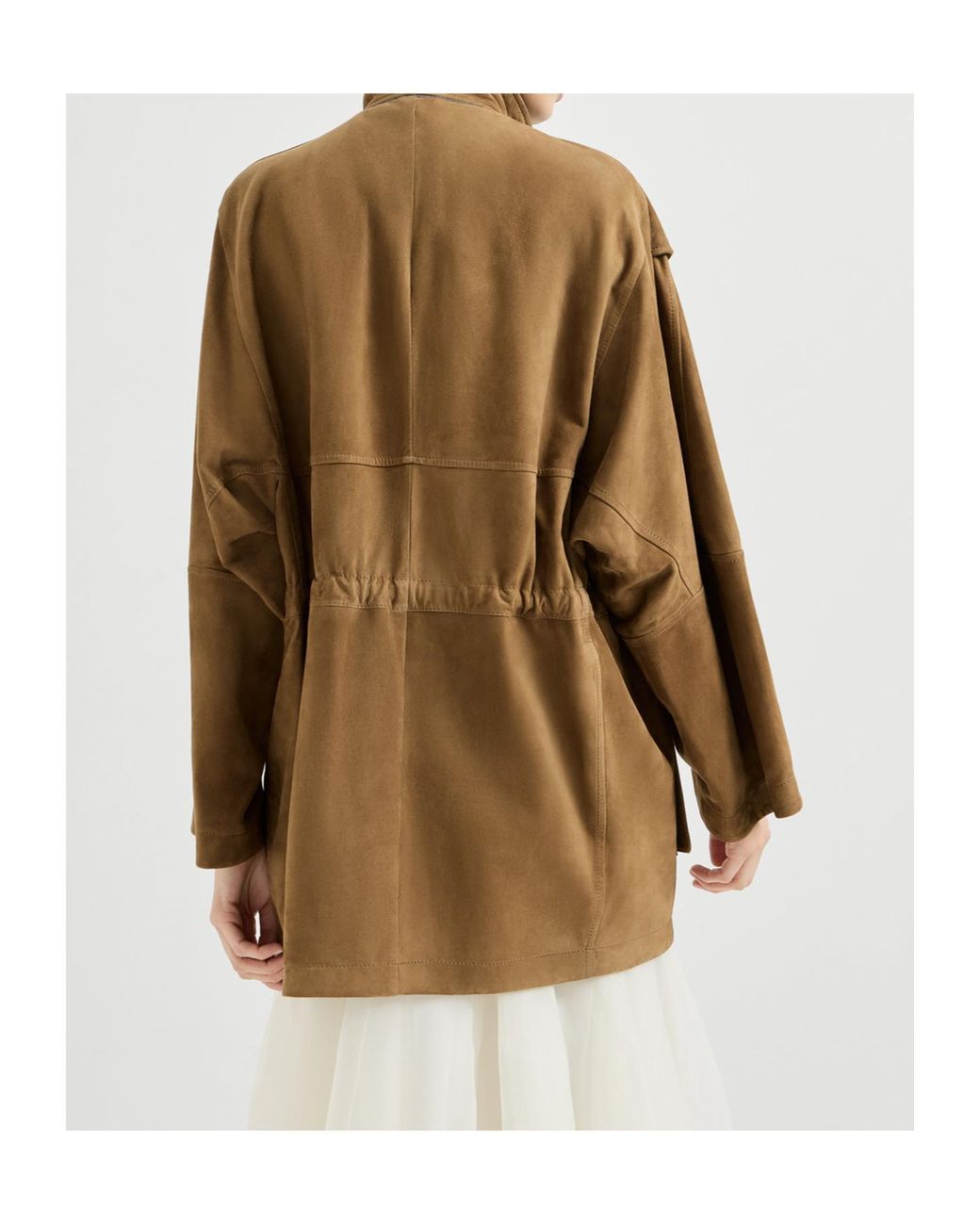 Brunello Cucinelli Brown Suede Safari Jacket