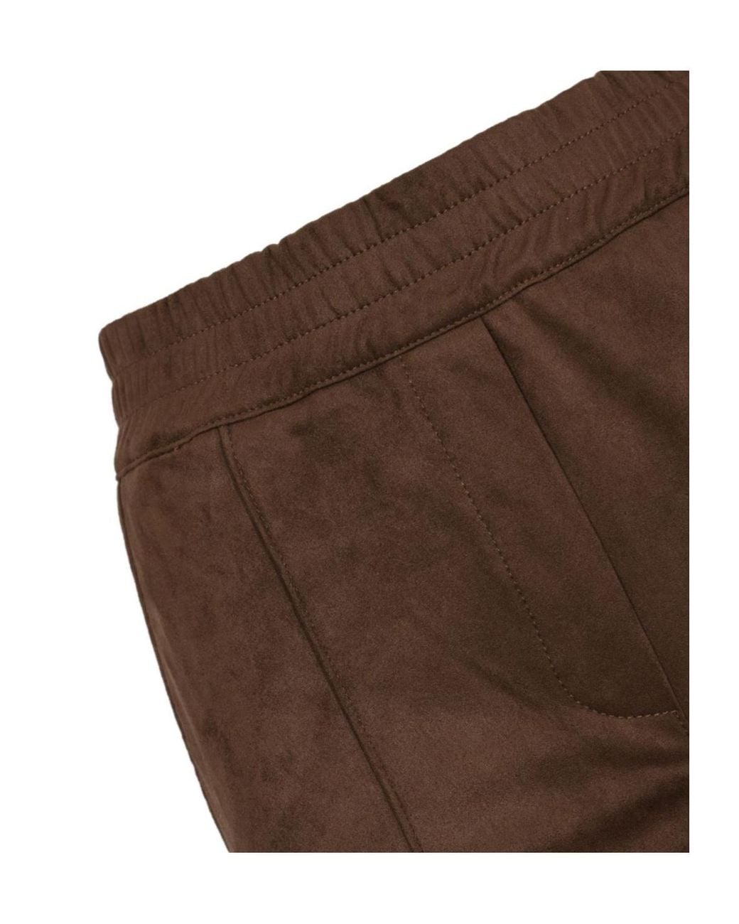 D.exterior Brown Flared Pull-On Pants