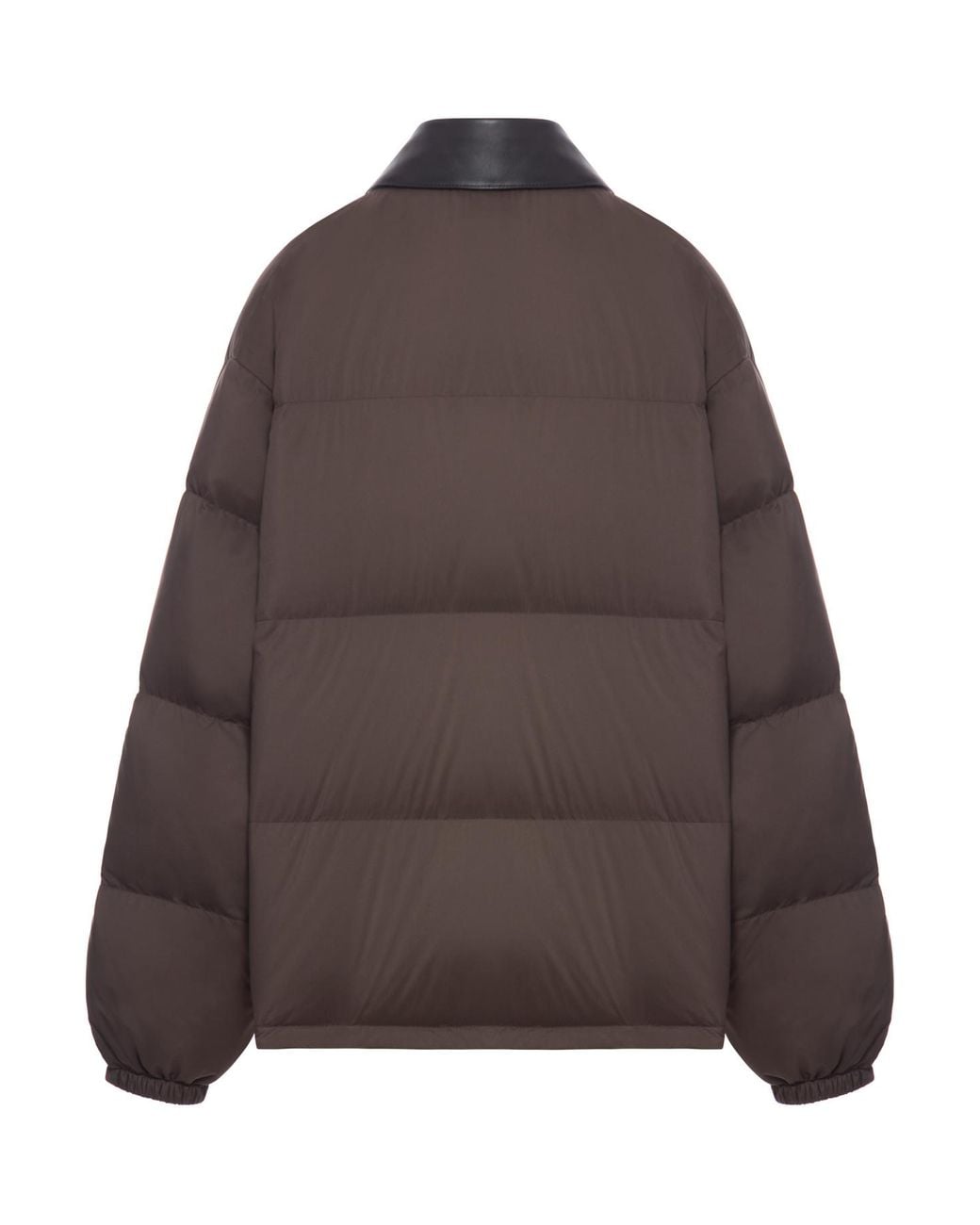 Miu Miu Brown Short Down Jacket In Pongé Tec
