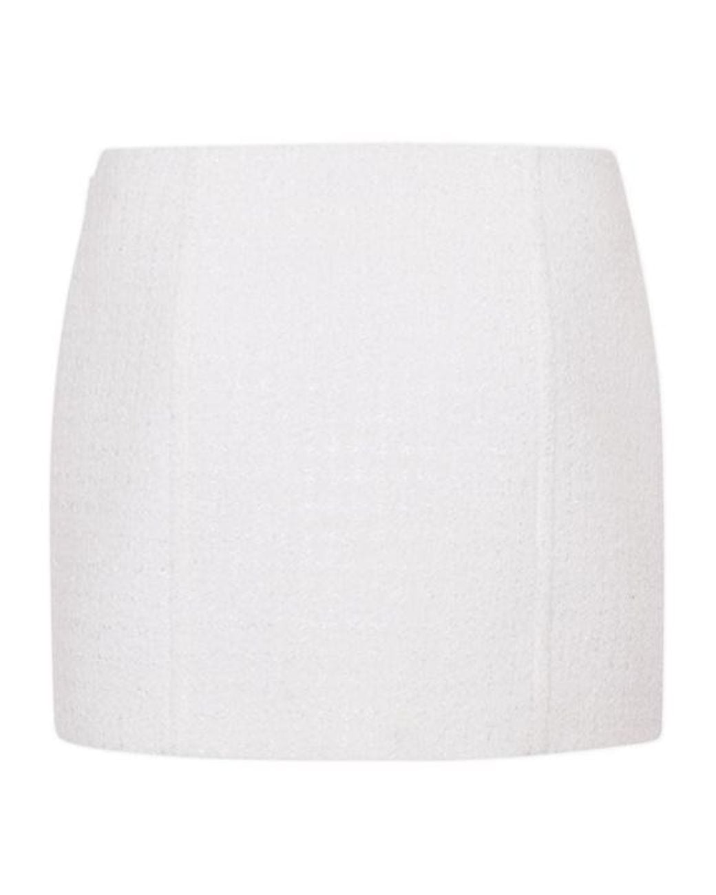 Alessandra Rich White Low-Rise Miniskirt