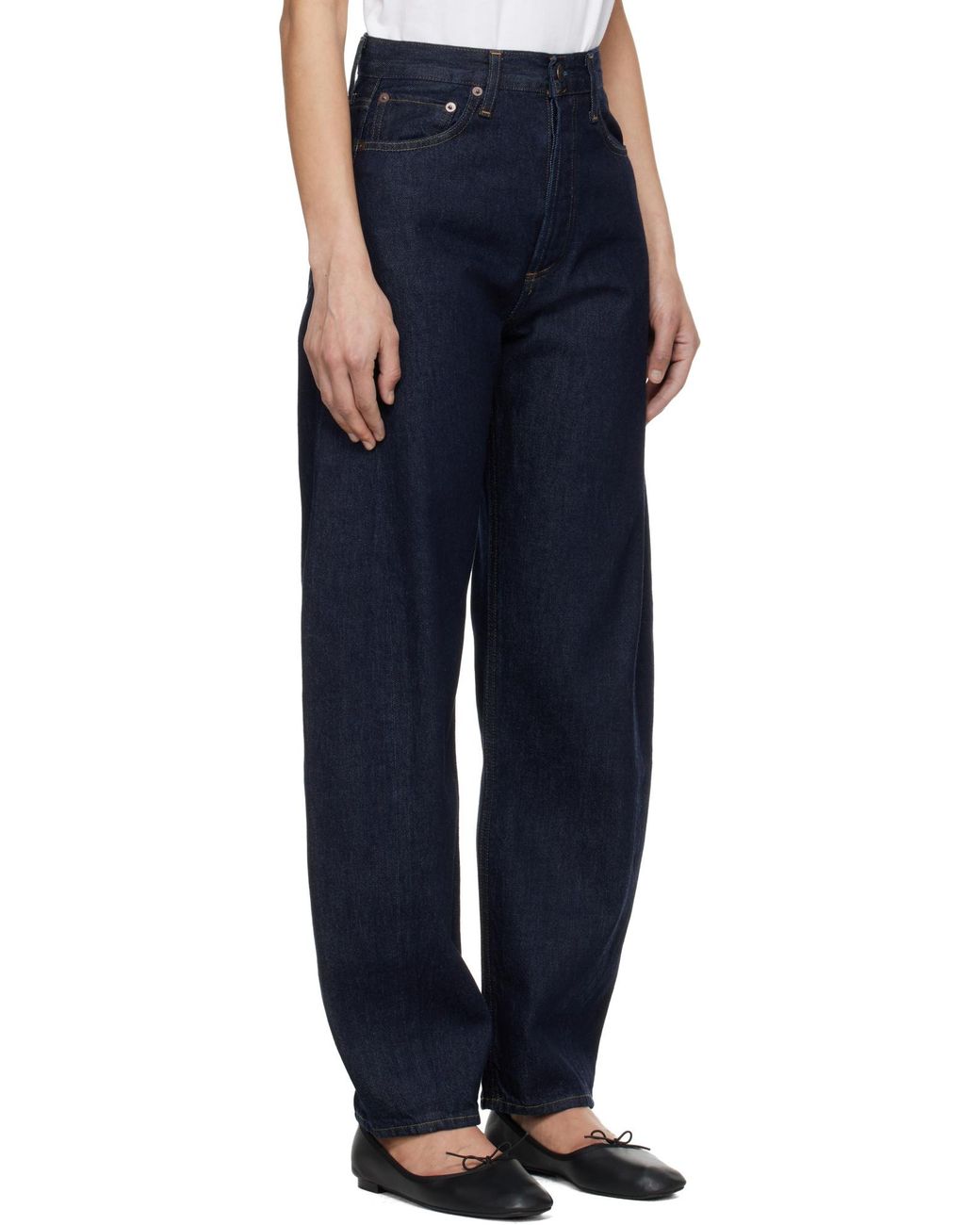 Agolde Blue Luna High Rise Pieced Taper Jeans