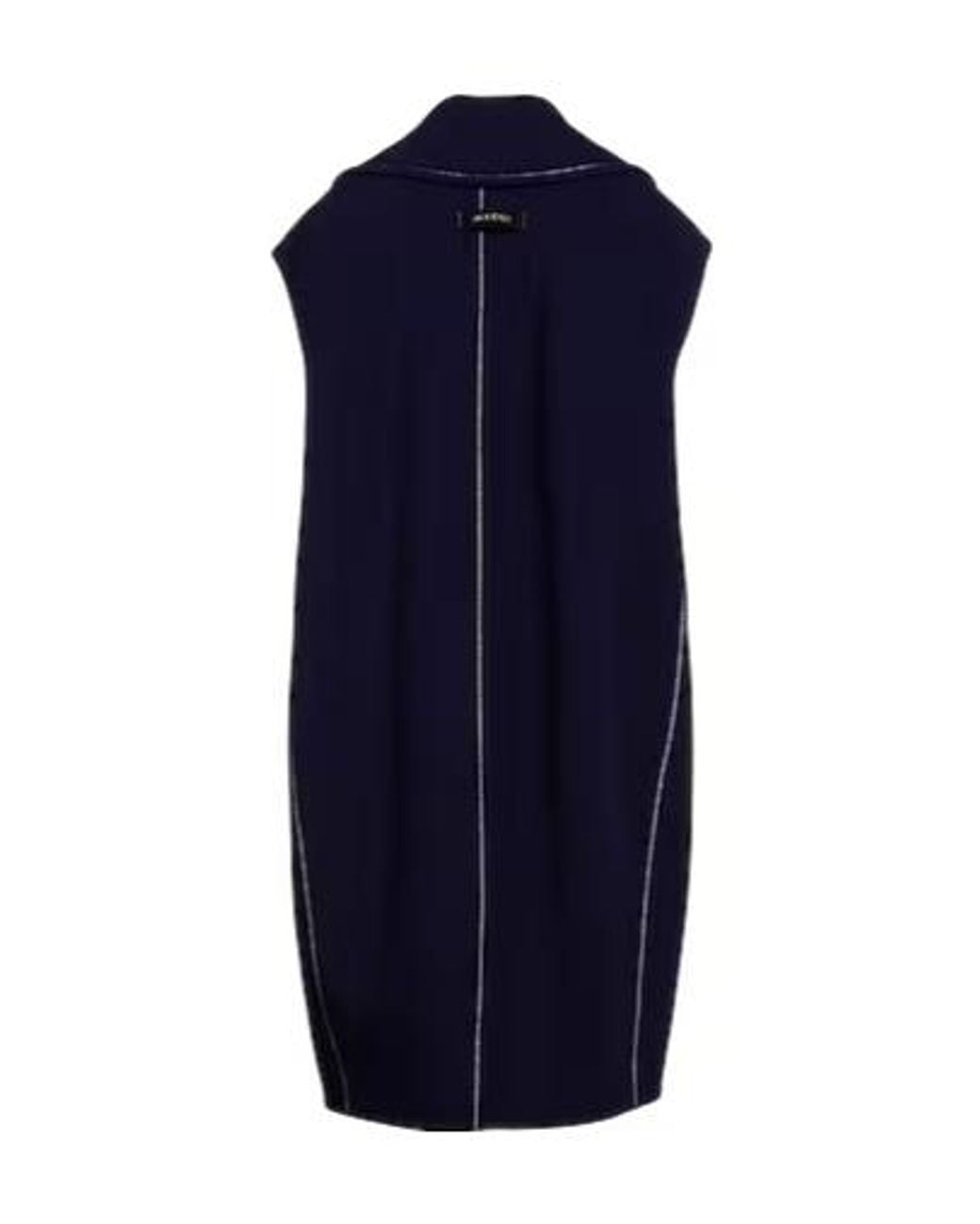 Marni Blue Sleeveless Singlebreasted Coat