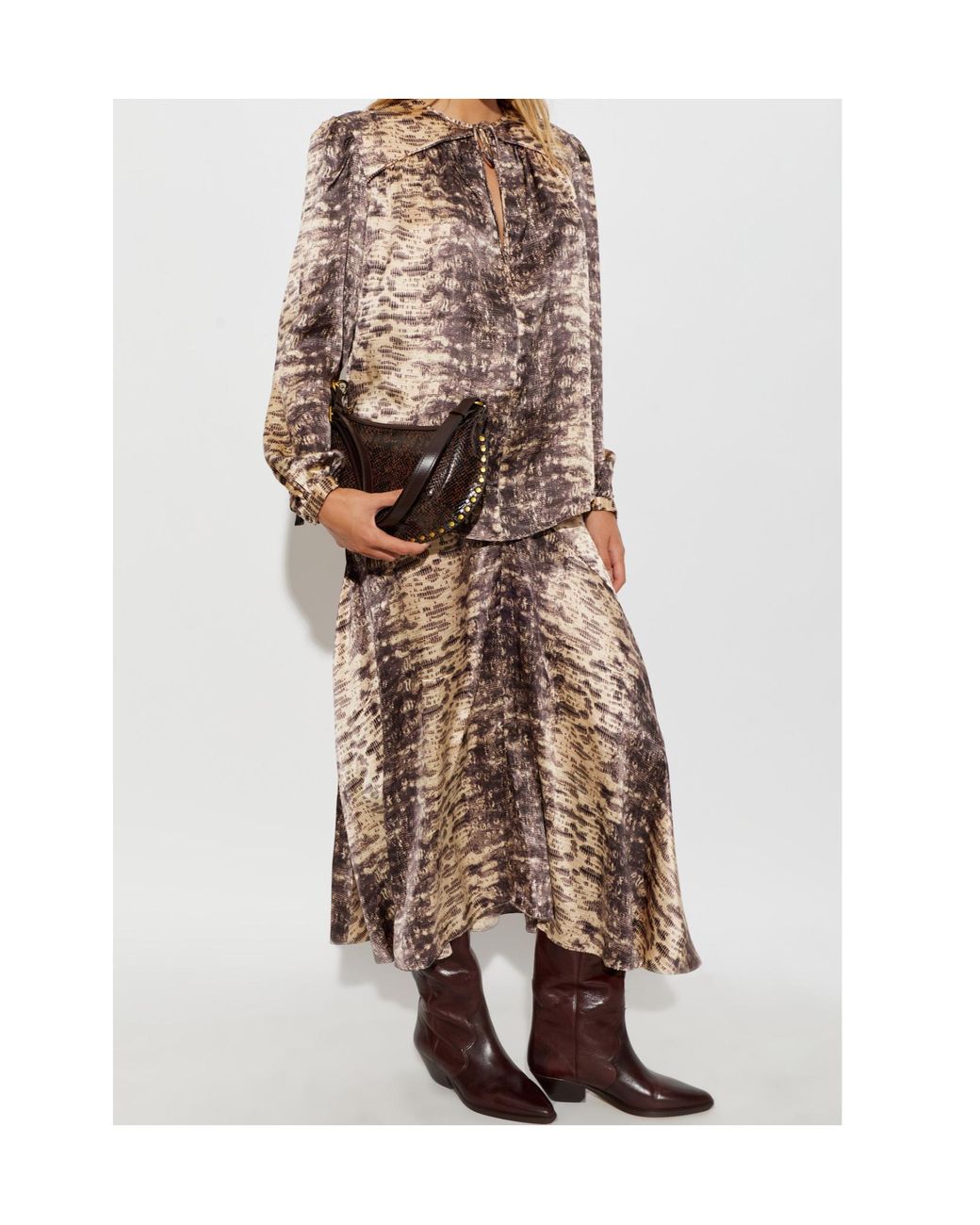 Isabel Marant Brown Printed Skirt