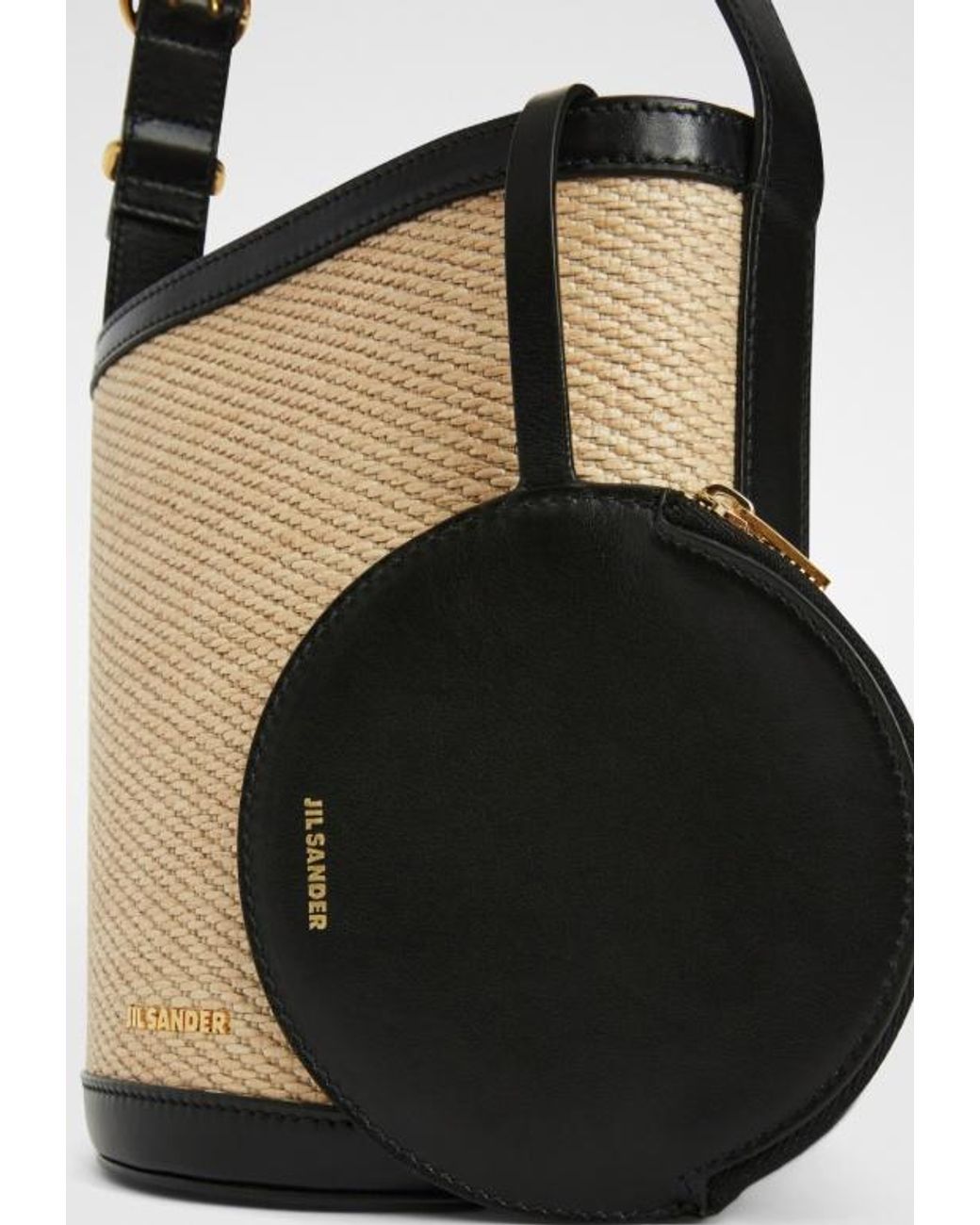 Jil Sander White Logo-Detailed Bucket Bag