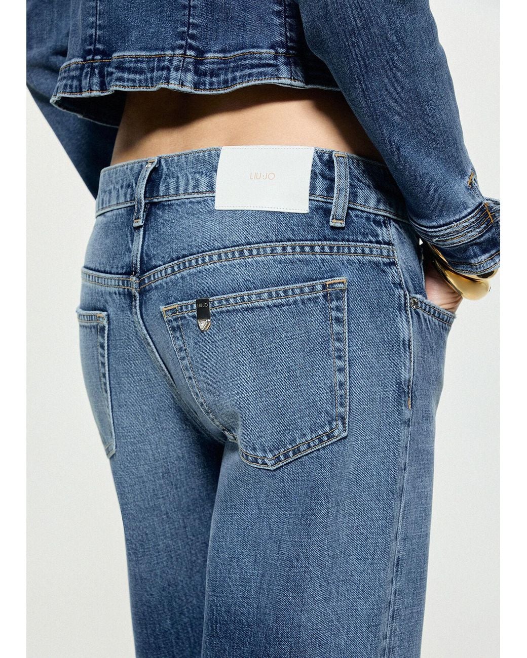 Liu Jo Blue Cropped Jeans Low-Waisted