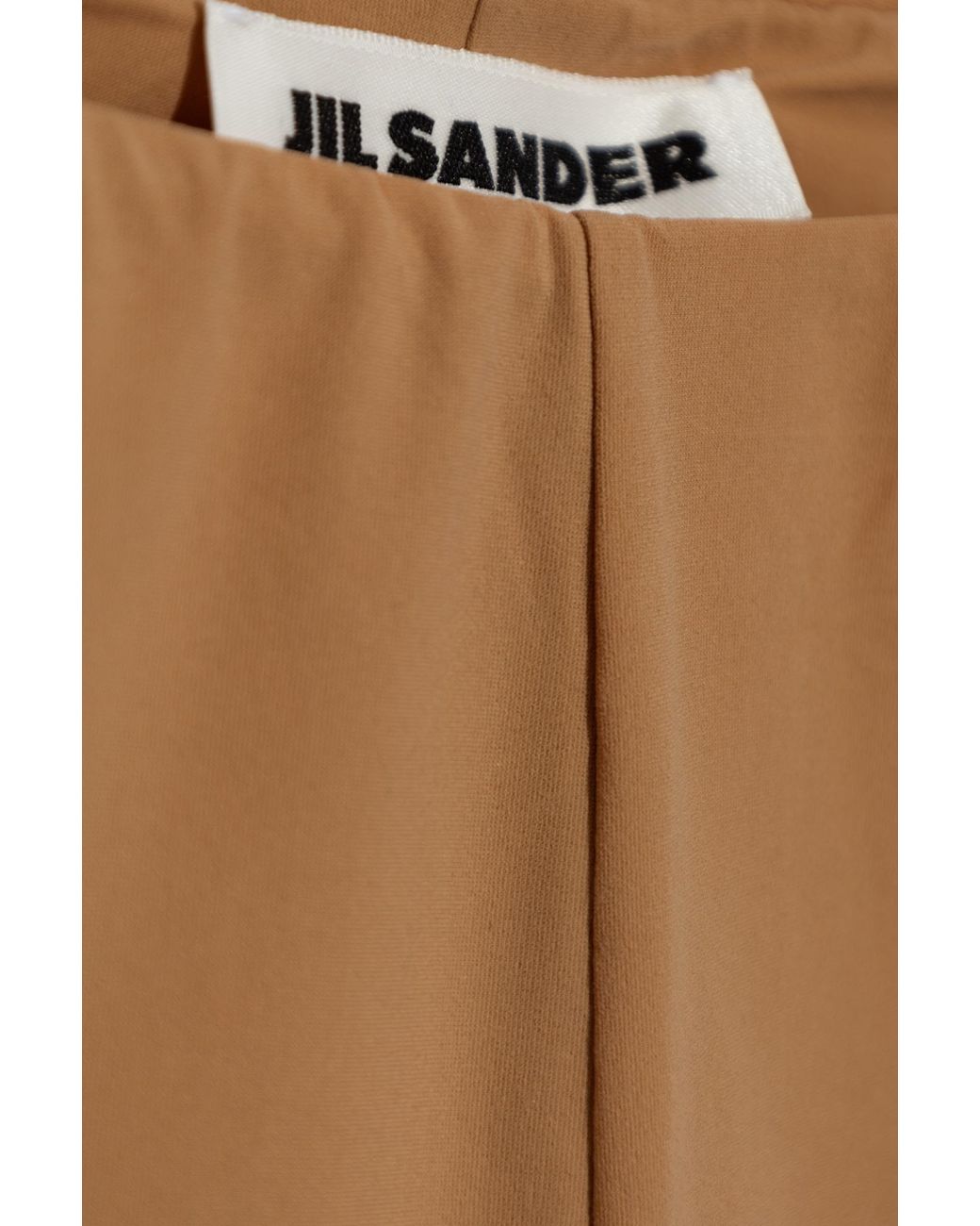 Jil Sander Natural High-Waisted Biker Shorts